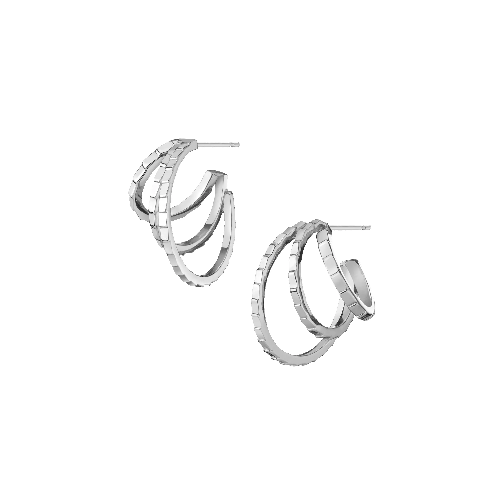 Infinity Deco Triple Gold Hoop Earrings sold by Aurate product image thumbnail 3