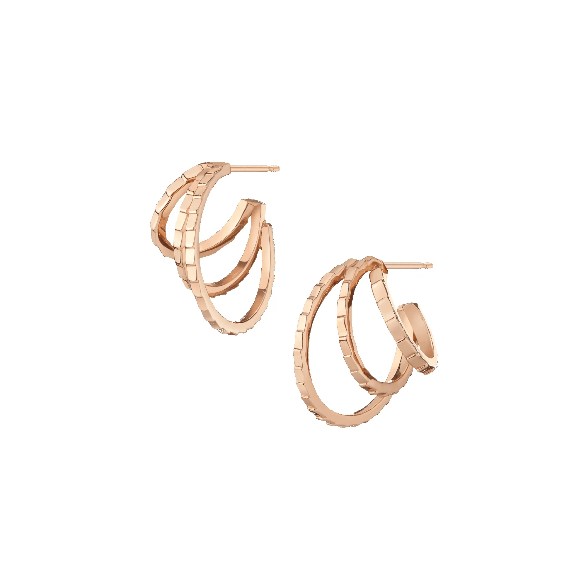 Infinity Deco Triple Gold Hoop Earrings sold by Aurate product image thumbnail 2