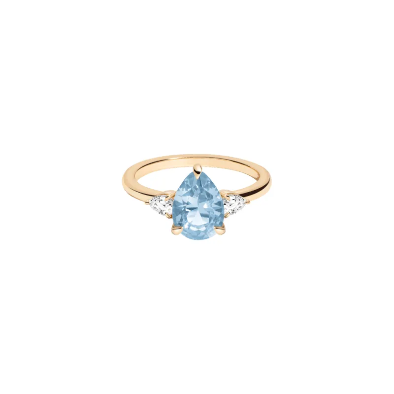 Pear Gemstone Cocktail Ring - White Sapphire sold by Aurate