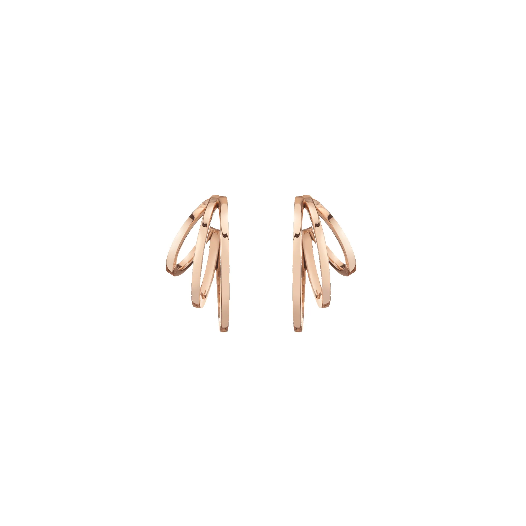 Deco Triple Gold Hoop Earrings sold by Aurate product image thumbnail 5