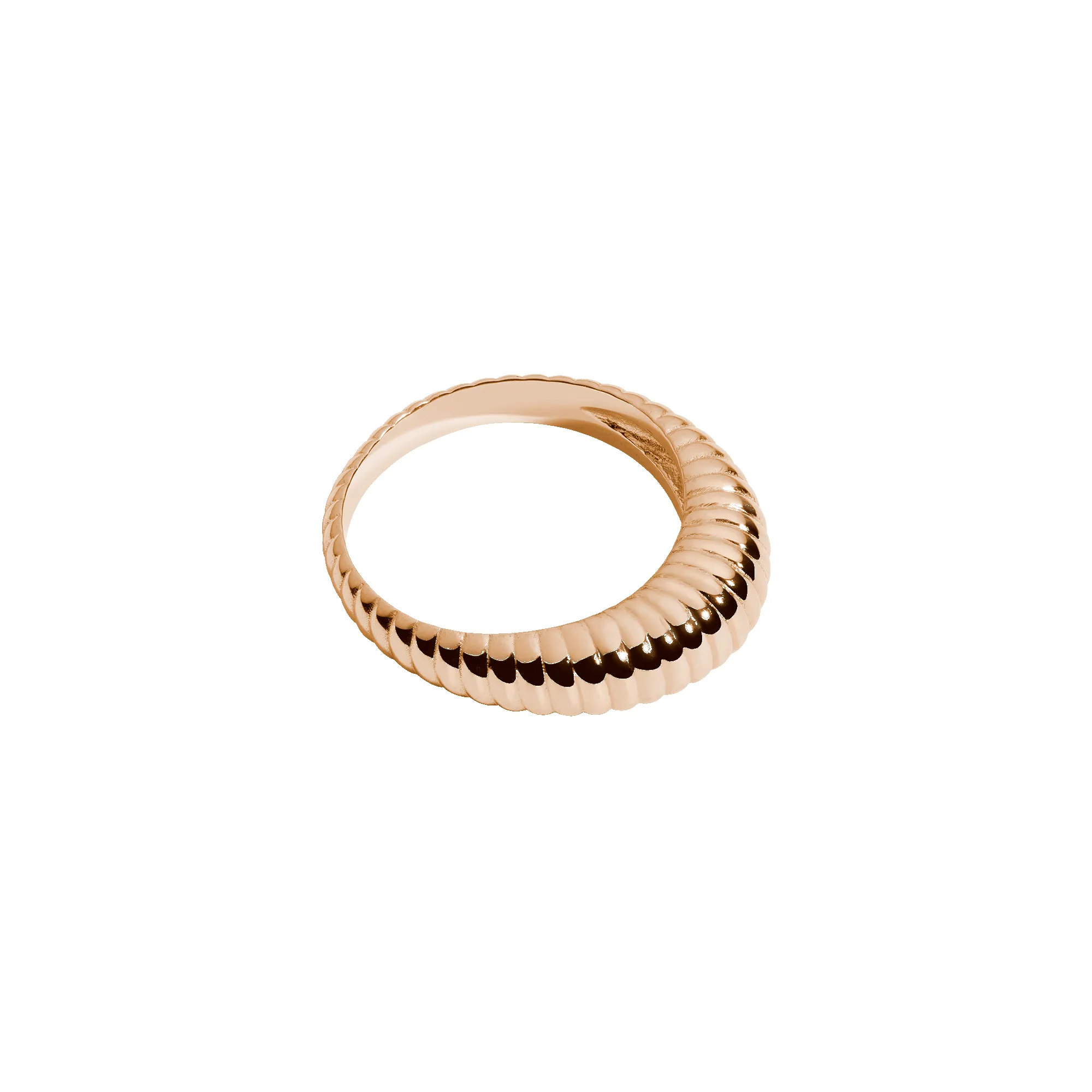 Gold Ridged Arch Ring sold by Aurate product image thumbnail 5
