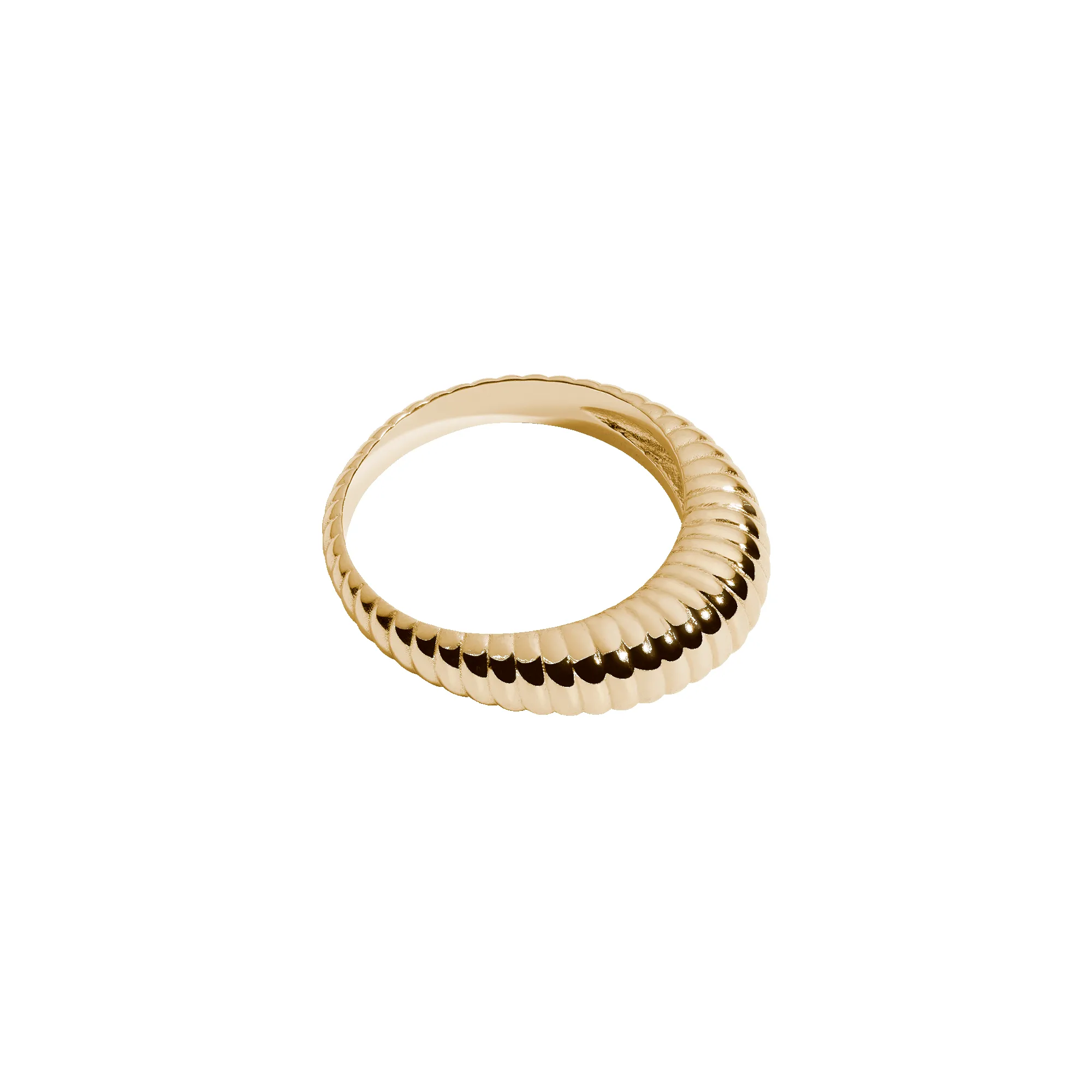 Gold Ridged Arch Ring sold by Aurate product image thumbnail 4