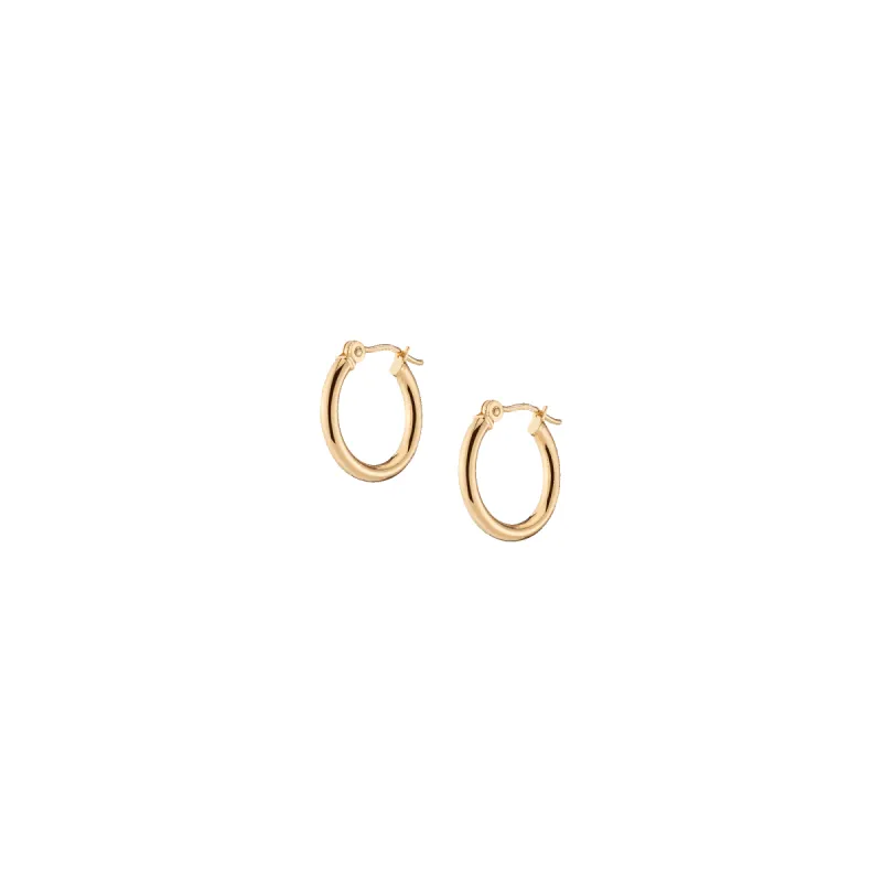 Gold Hoop Earrings - 2mm sold by Aurate