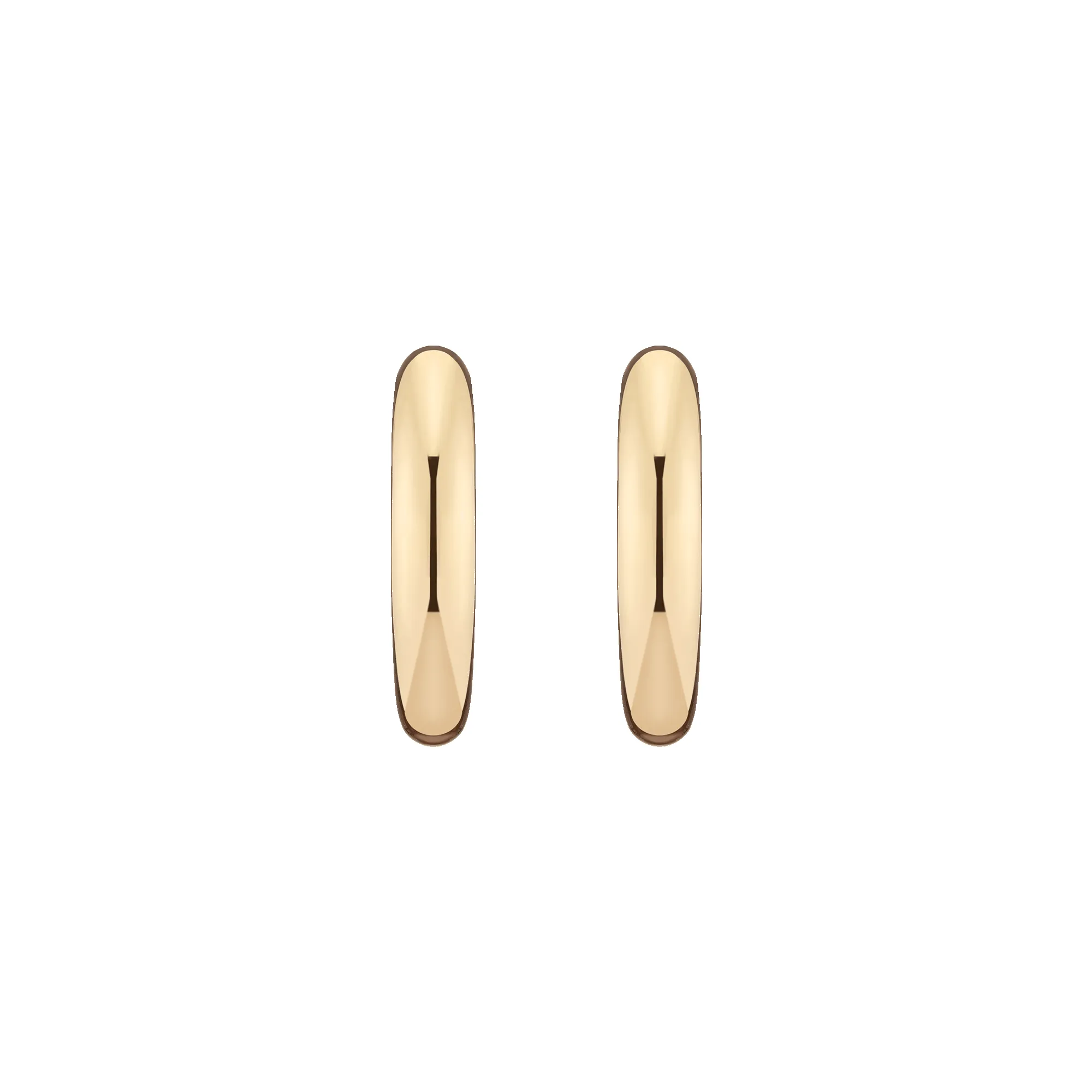 Gold Round Edge Hoop Earrings Large sold by Aurate product image thumbnail 4