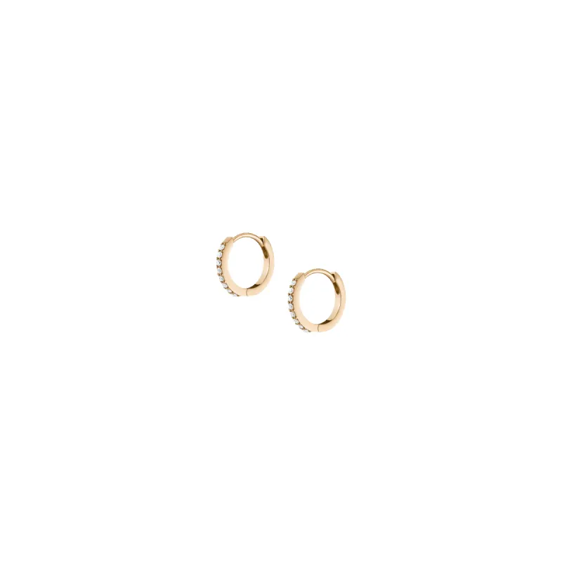 Thin Forever Diamond Hinged Huggie Earrings sold by Aurate