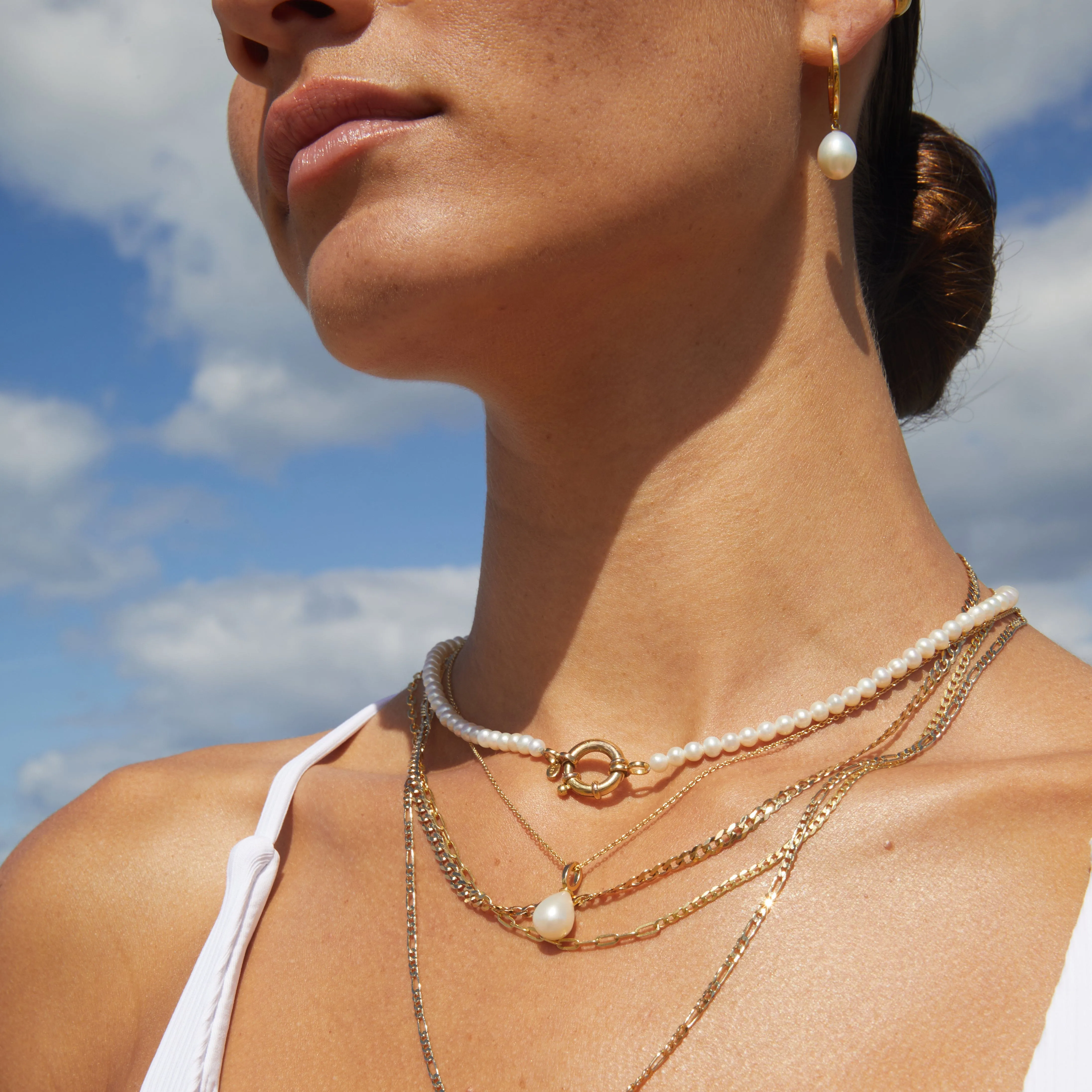 Mini Pearl Aura Necklace sold by Aurate product image thumbnail 4