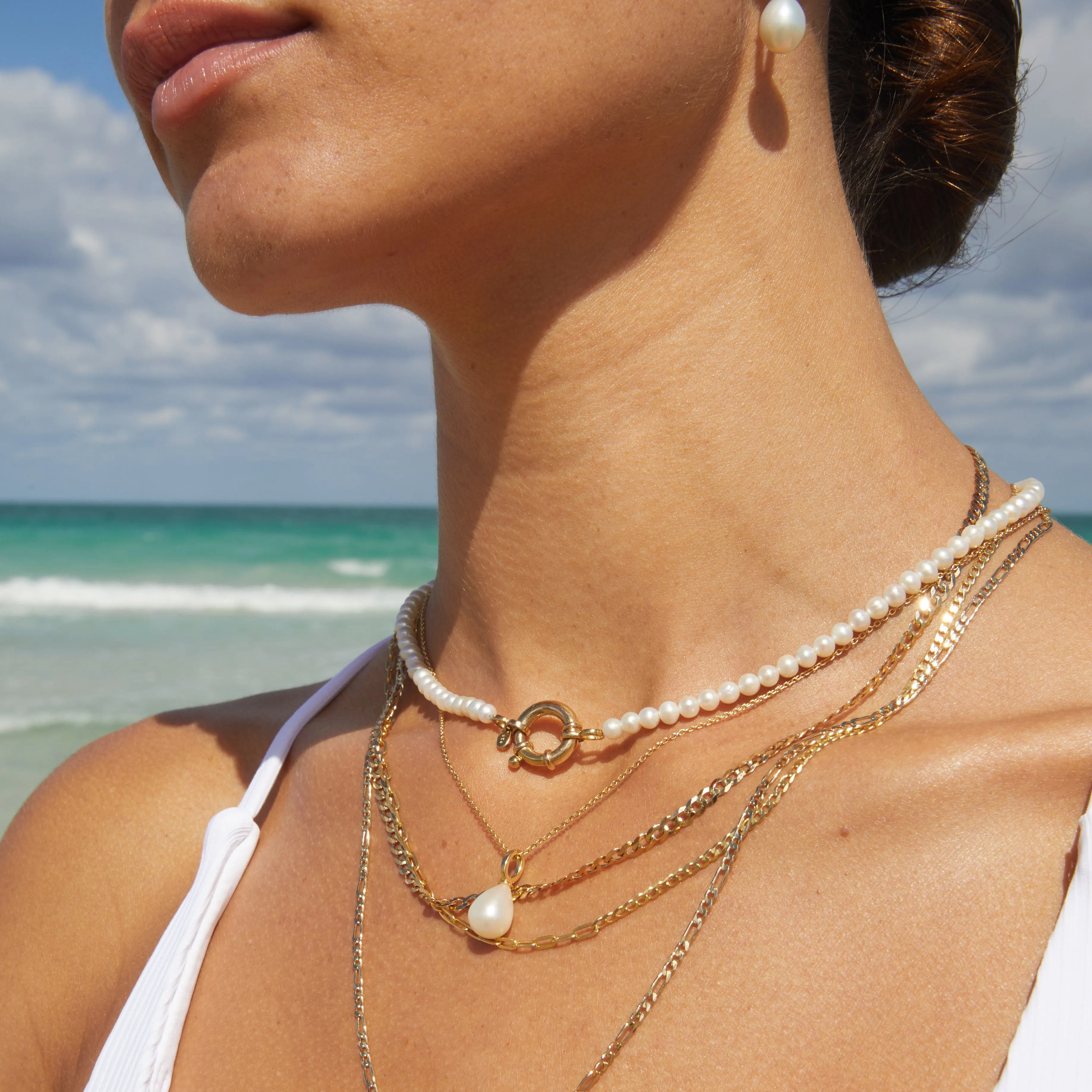 Mini Pearl Aura Necklace sold by Aurate product image thumbnail 3