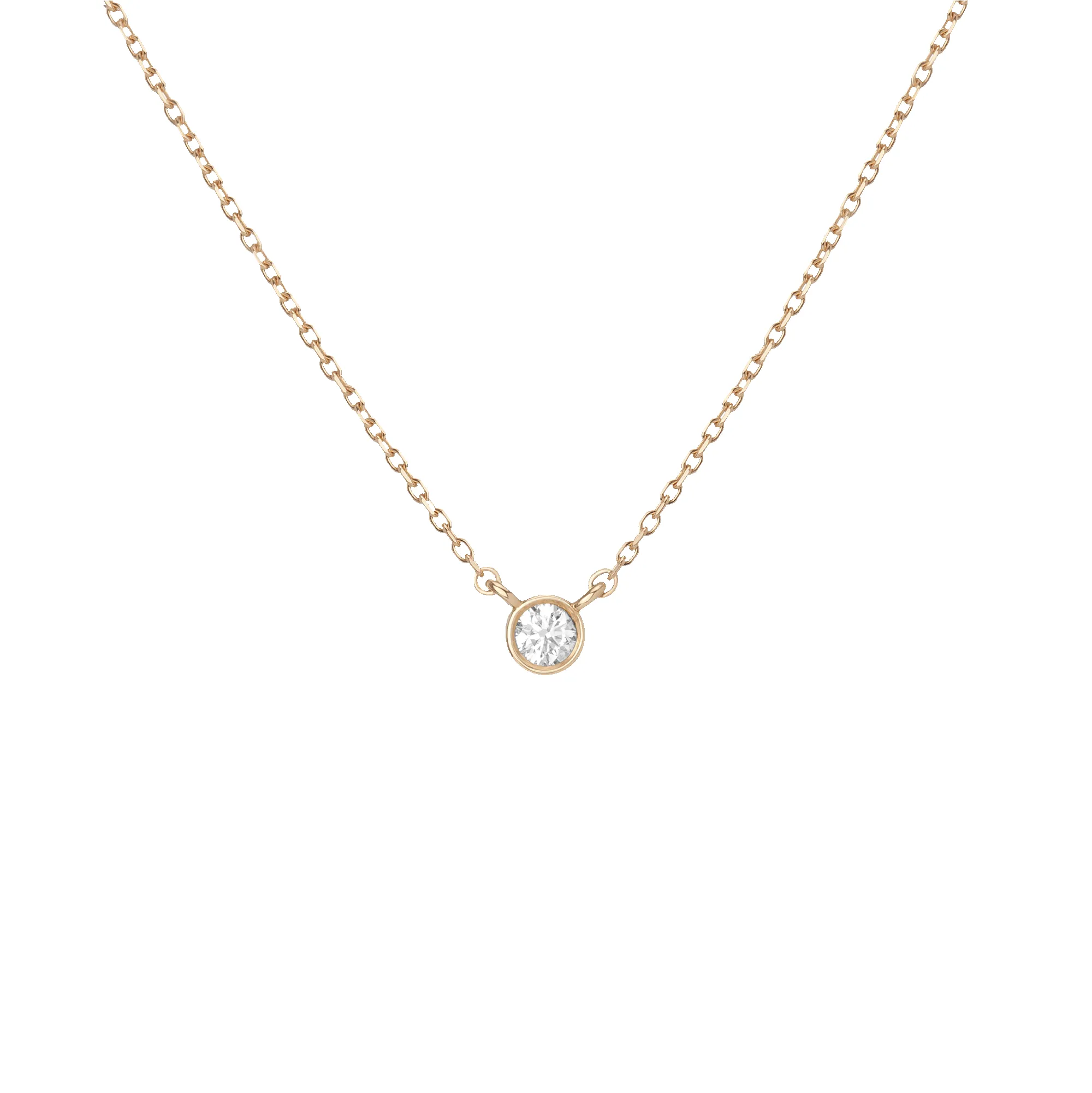 XL Diamond Bezel Necklace sold by Aurate