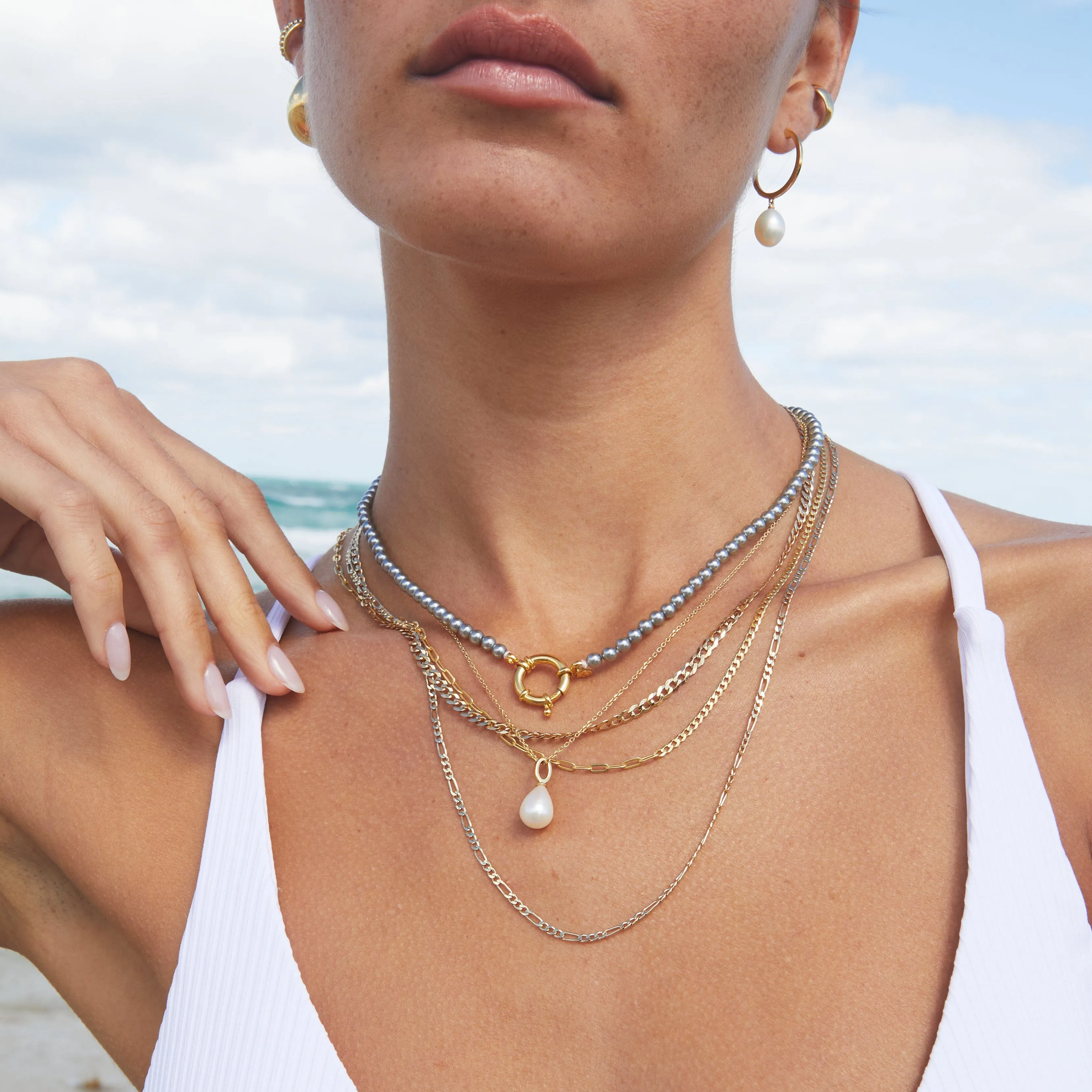 Antique Black Pearl Aura Necklace sold by Aurate product image thumbnail 5