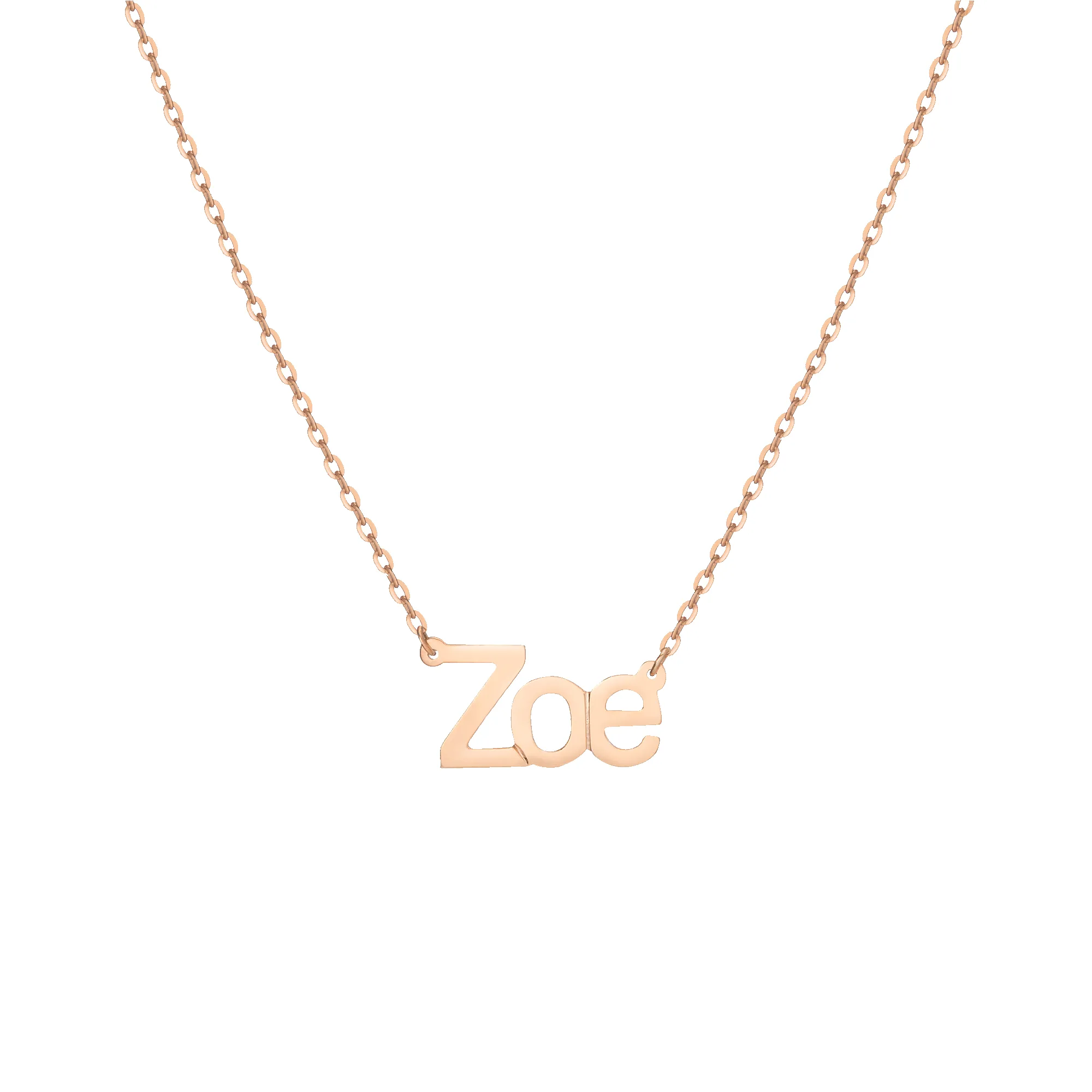 Gold Block Name Necklace sold by Aurate product image thumbnail 2