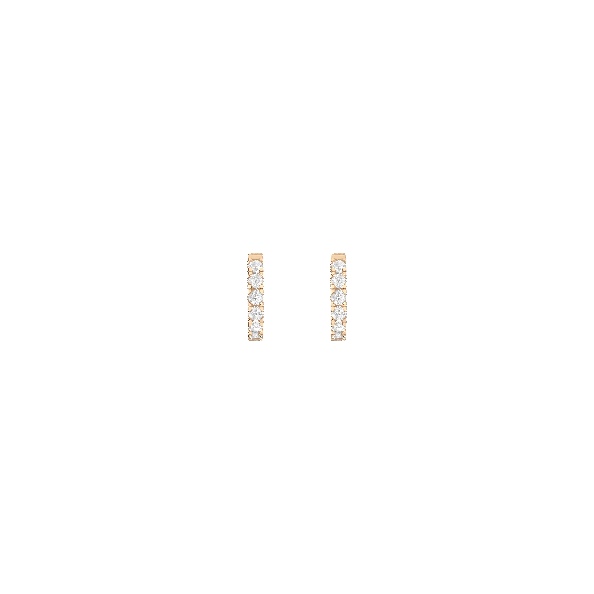 Lab Grown White Sapphire Huggie Earrings sold by Aurate product image thumbnail 3