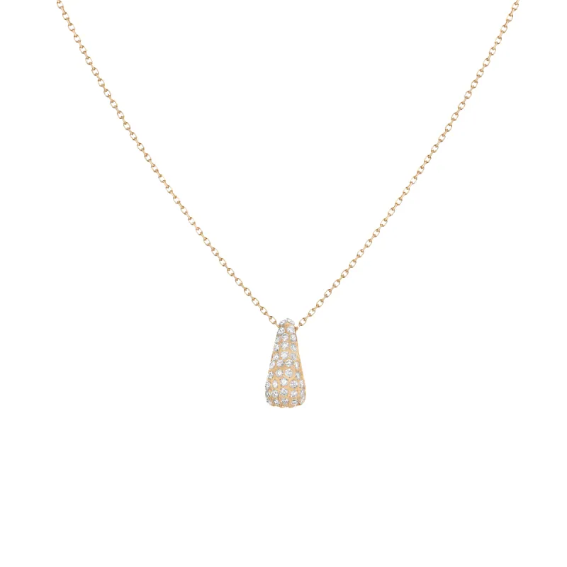 Pavé Diamond Teardrop Necklace sold by Aurate