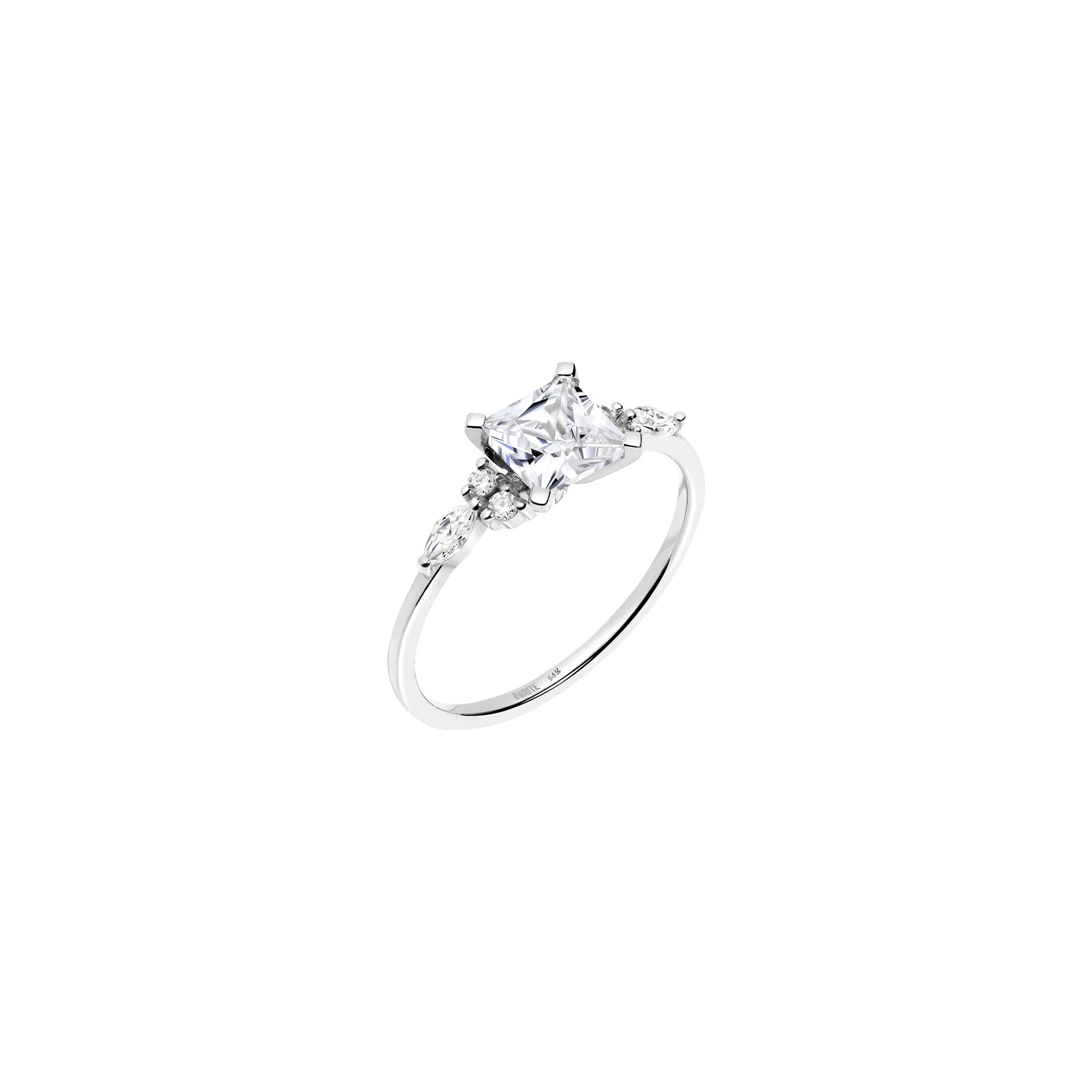 Princess Cut Floral Diamond Ring sold by Aurate