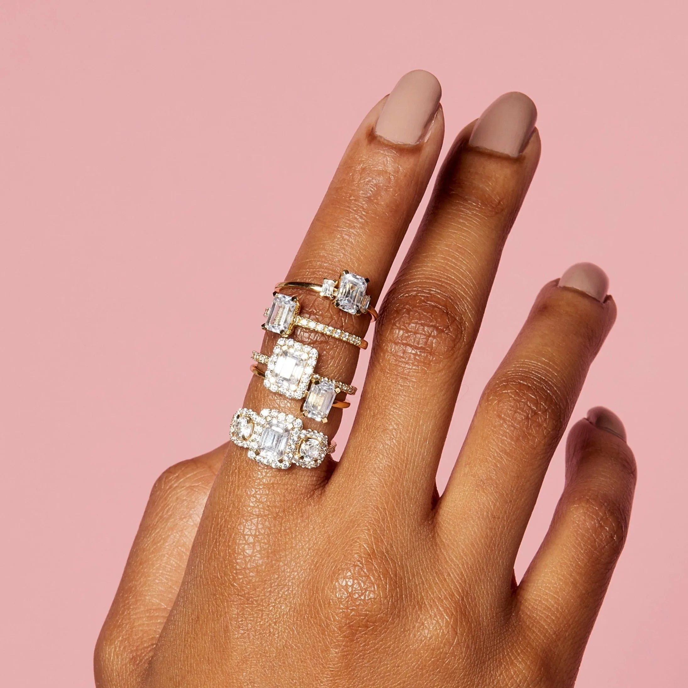 Emerald-Cut Solitaire Diamond Ring sold by Aurate product image thumbnail 5