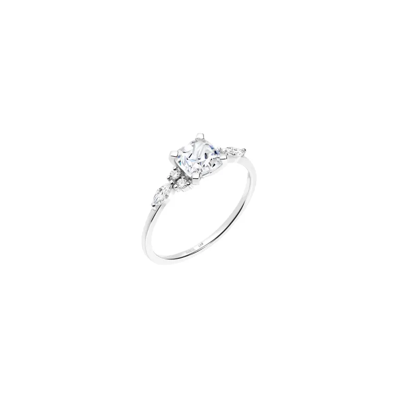Cushion Cut Floral Diamond Ring sold by Aurate