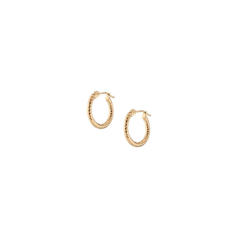 Textured Hoop Earrings sold by Aurate