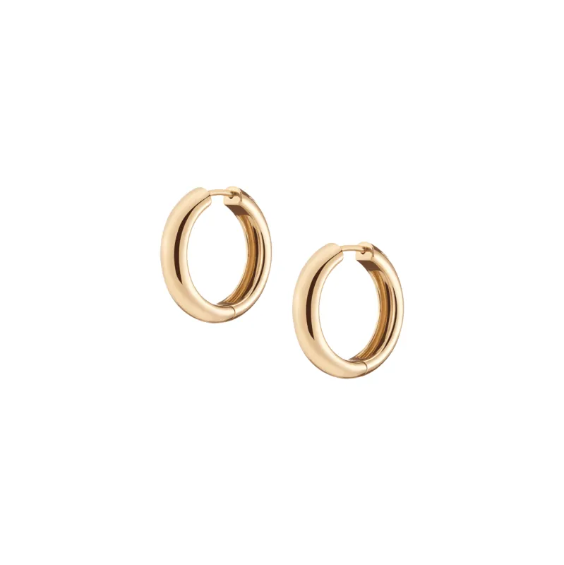 Medium Chunky Hinged Hoop Earrings sold by Aurate