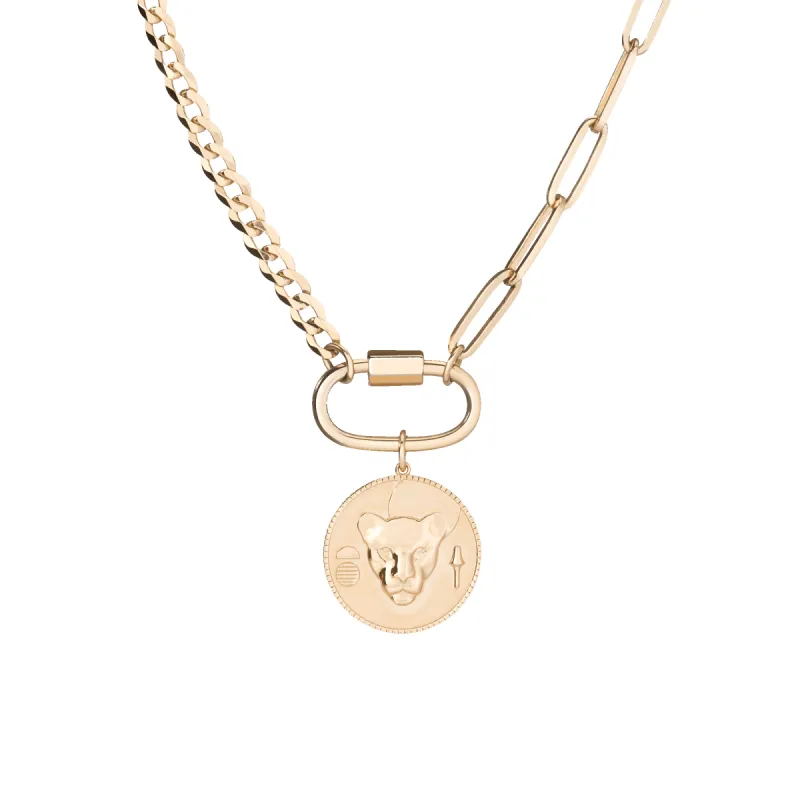 AURATE X KERRY: Lioness Pendant Necklace sold by Aurate