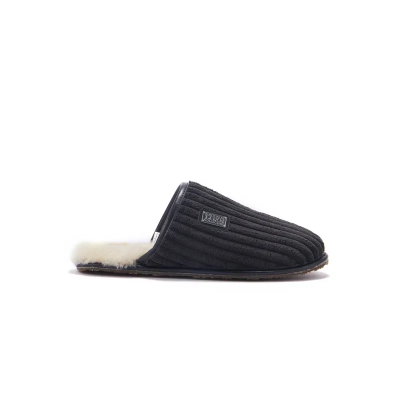 MENS CLOSED MULE CORD BLACK sold by Australia Luxe Collective