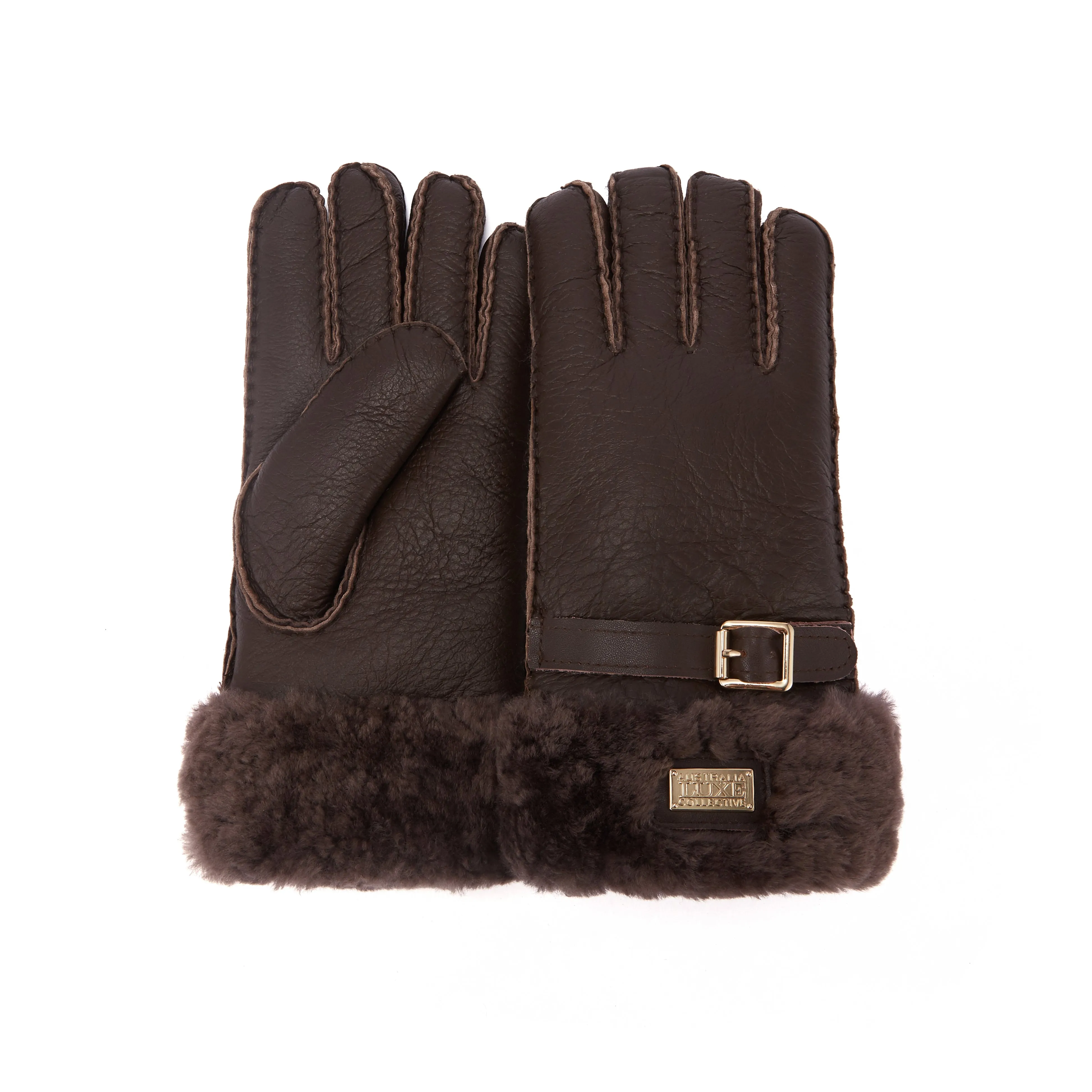 CUFF GLOVES LEATHER BURNT sold by Australia Luxe Collective