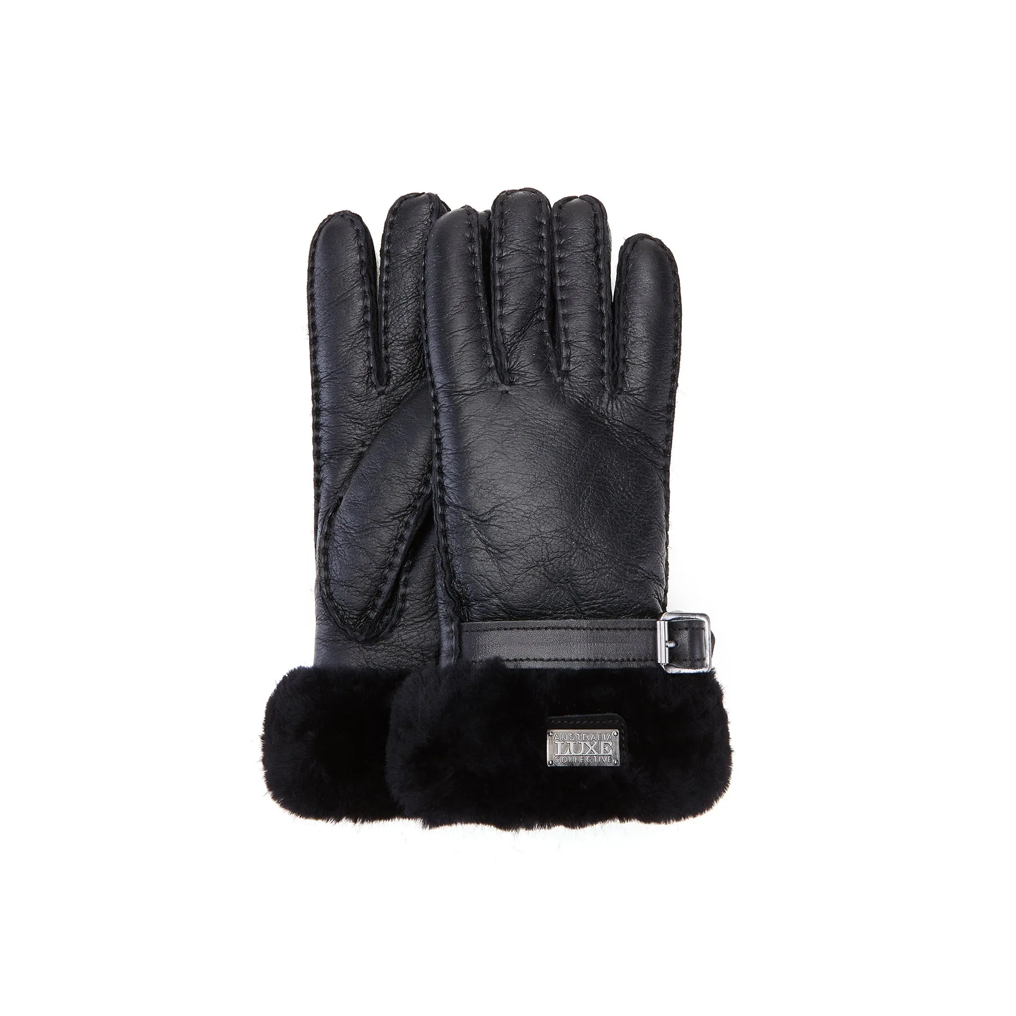 CUFF GLOVES LEATHER BLACK sold by Australia Luxe Collective