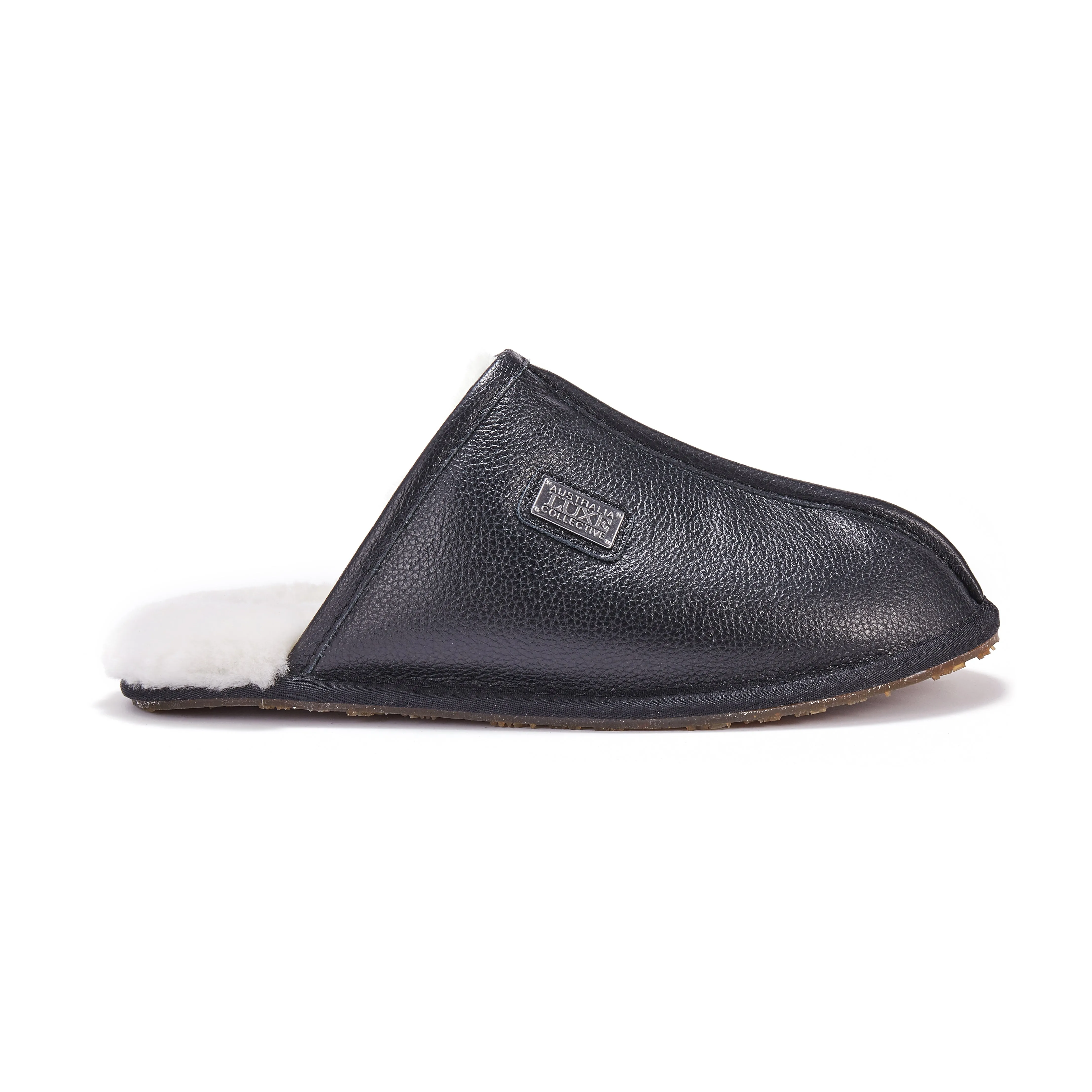 MENS CLOSED MULE LEATHER BLACK sold by Australia Luxe Collective