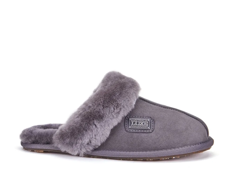 CLOSED MULE SLIPPERS GRAY made by Australia Luxe Collective