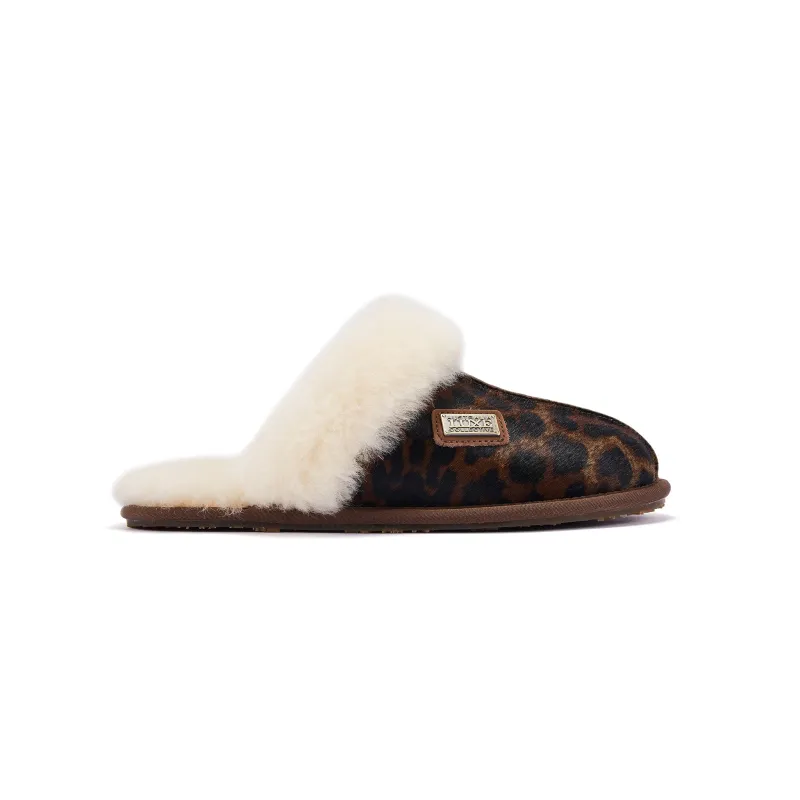 CLOSED MULE SLIPPERS DARK LEOPARD made by Australia Luxe Collective