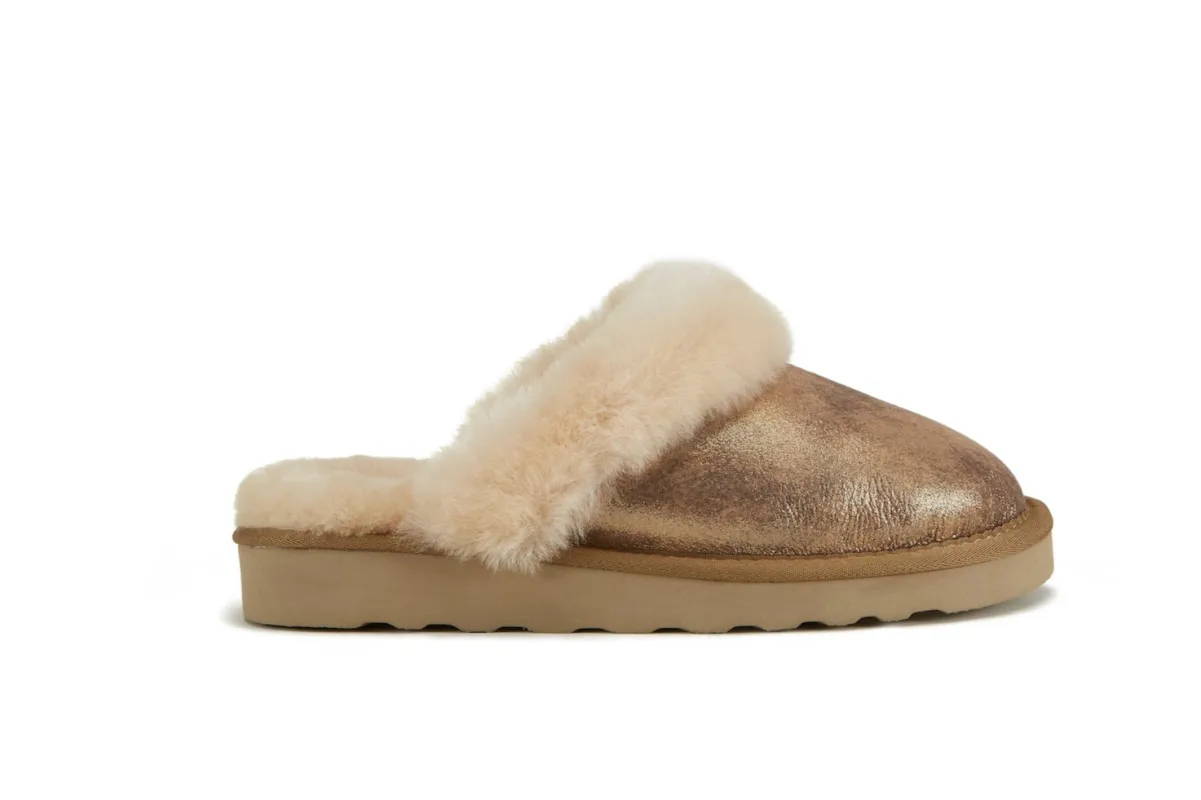 MOOL SLIPPERS ANTIQUE GOLD made by Australia Luxe Collective