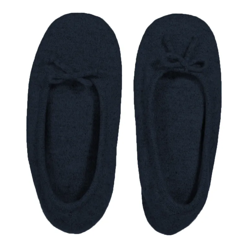 Cashmere Slippers in Navy sold by Autumn Cashmere