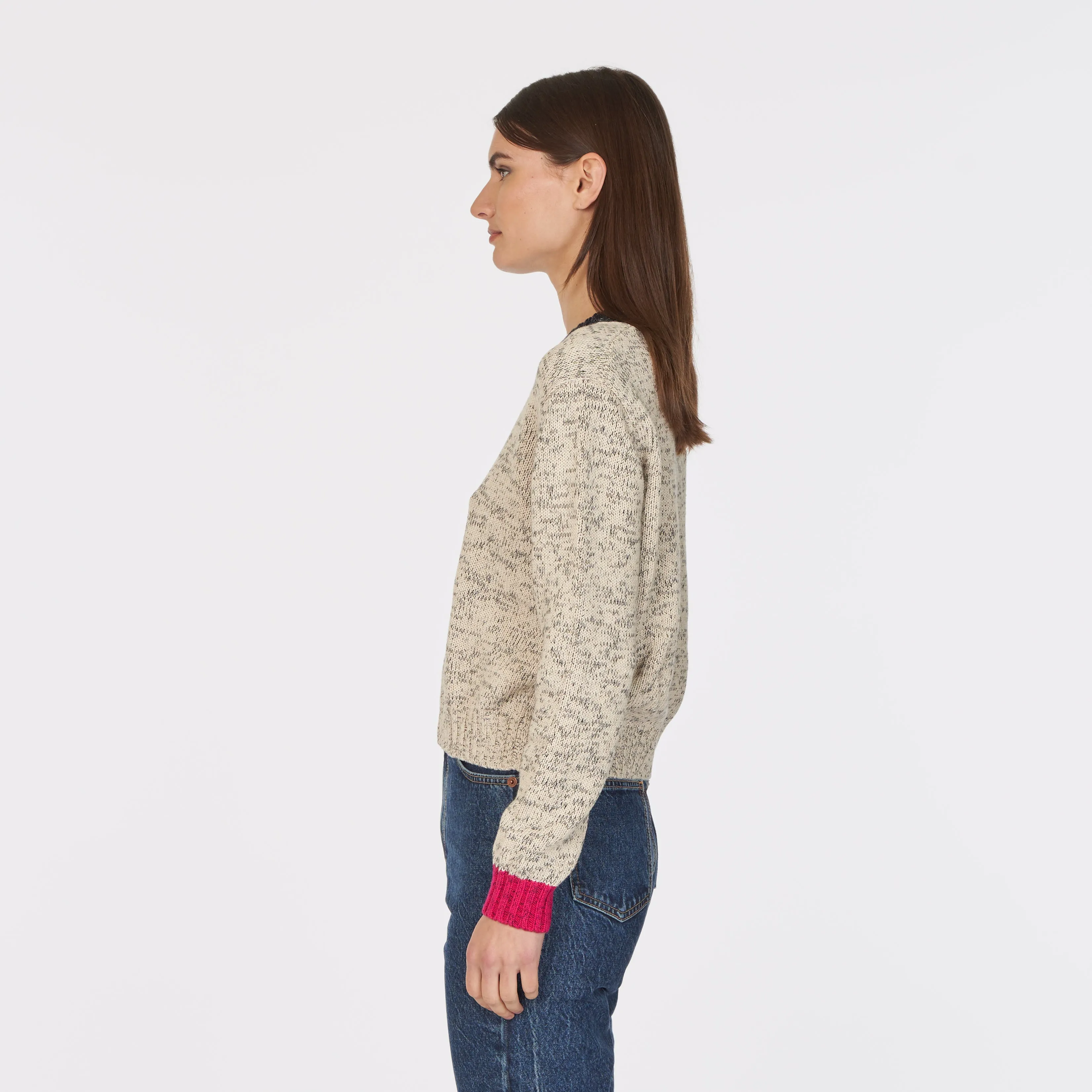 Tweed Color Block Crew sold by Autumn Cashmere product image thumbnail 3