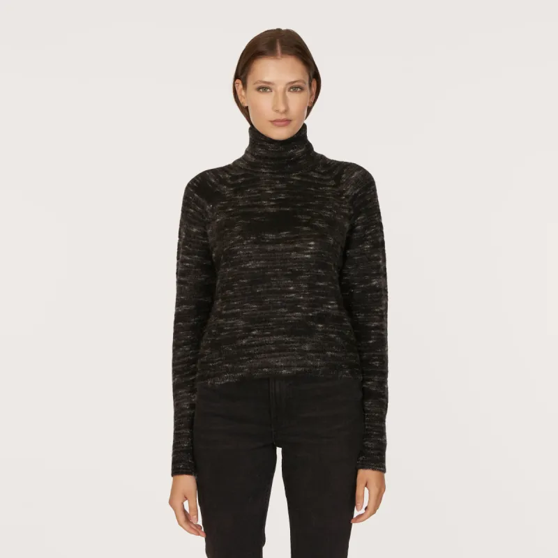Space Dye Raglan Mock Neck sold by Autumn Cashmere