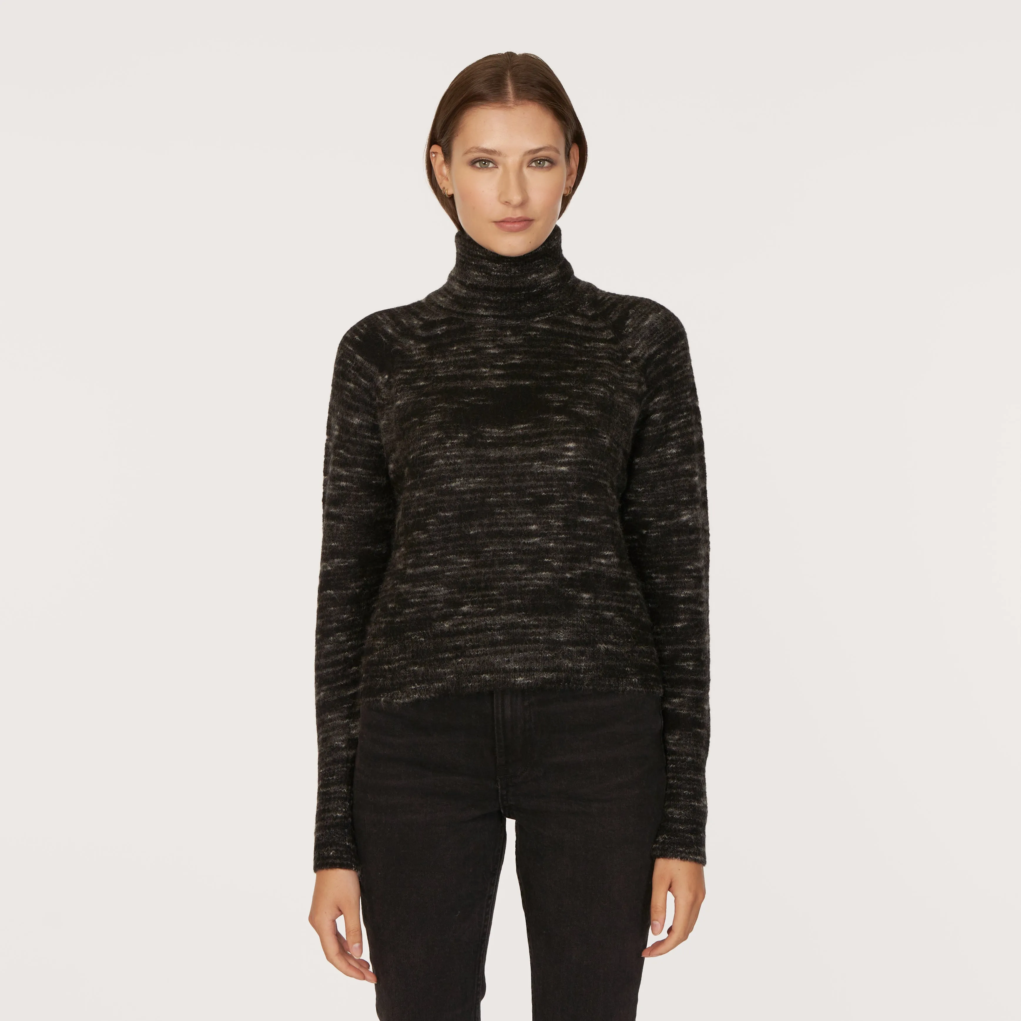 Space Dye Raglan Mock Neck sold by Autumn Cashmere