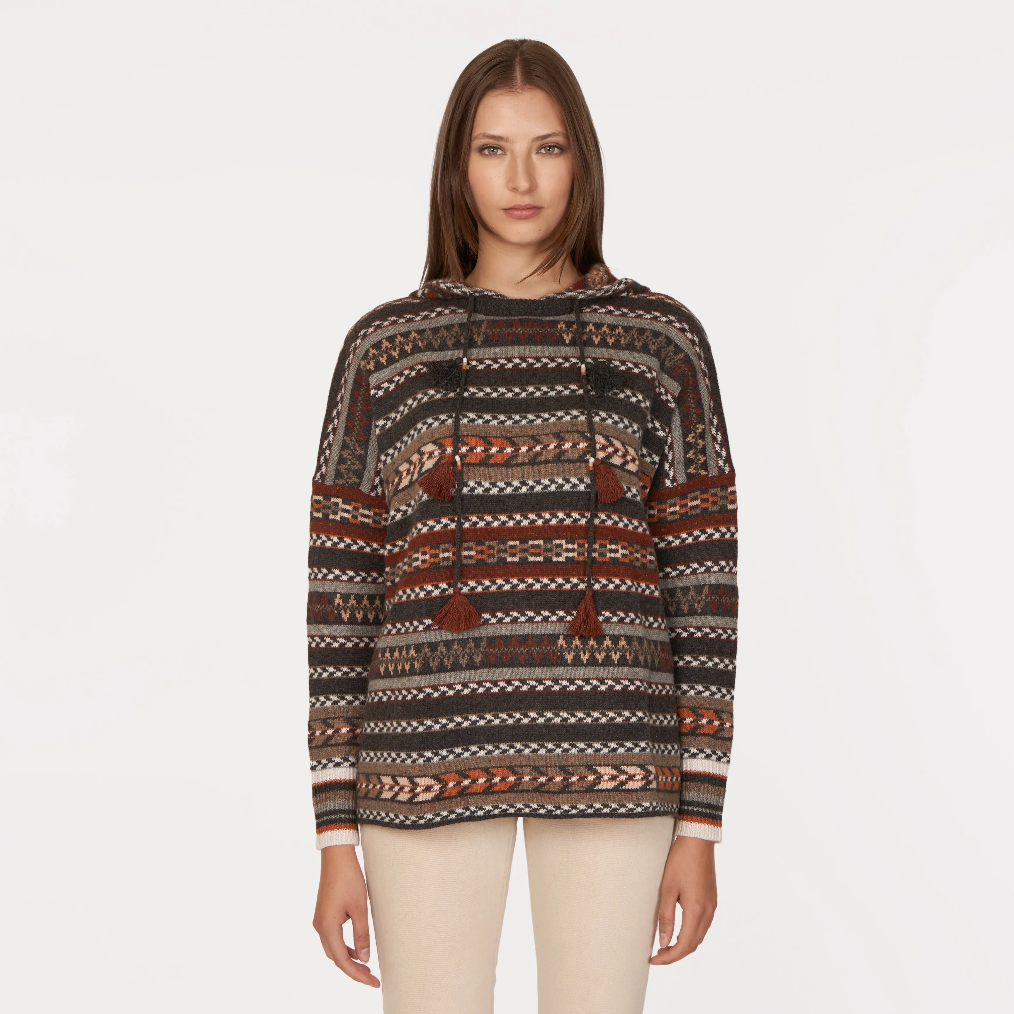 Jacquard Hoodie w/ Tassels sold by Autumn Cashmere product image thumbnail 4