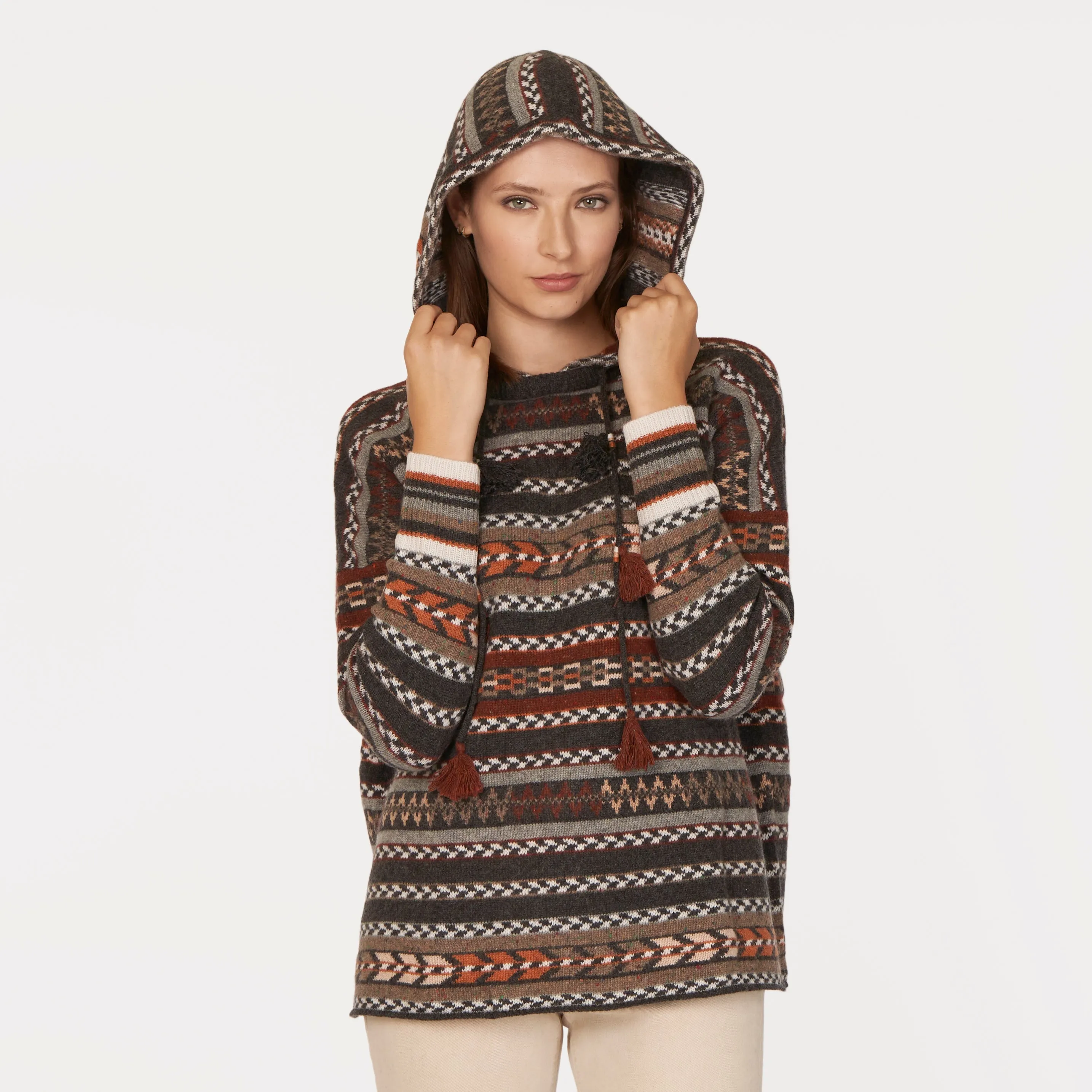Jacquard Hoodie w/ Tassels sold by Autumn Cashmere product image thumbnail 3