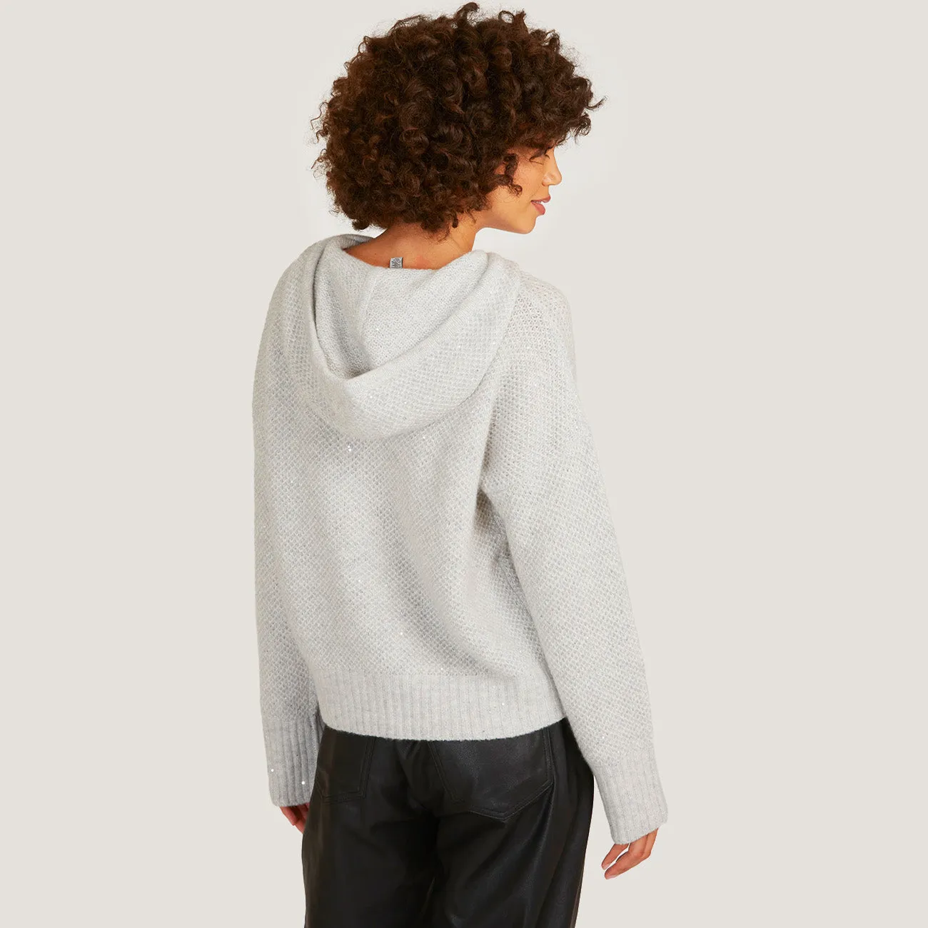 Sequin Honeycomb Hoodie in Polar sold by Autumn Cashmere product image thumbnail 5