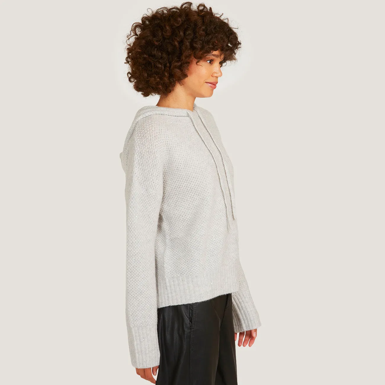 Sequin Honeycomb Hoodie in Polar sold by Autumn Cashmere product image thumbnail 4