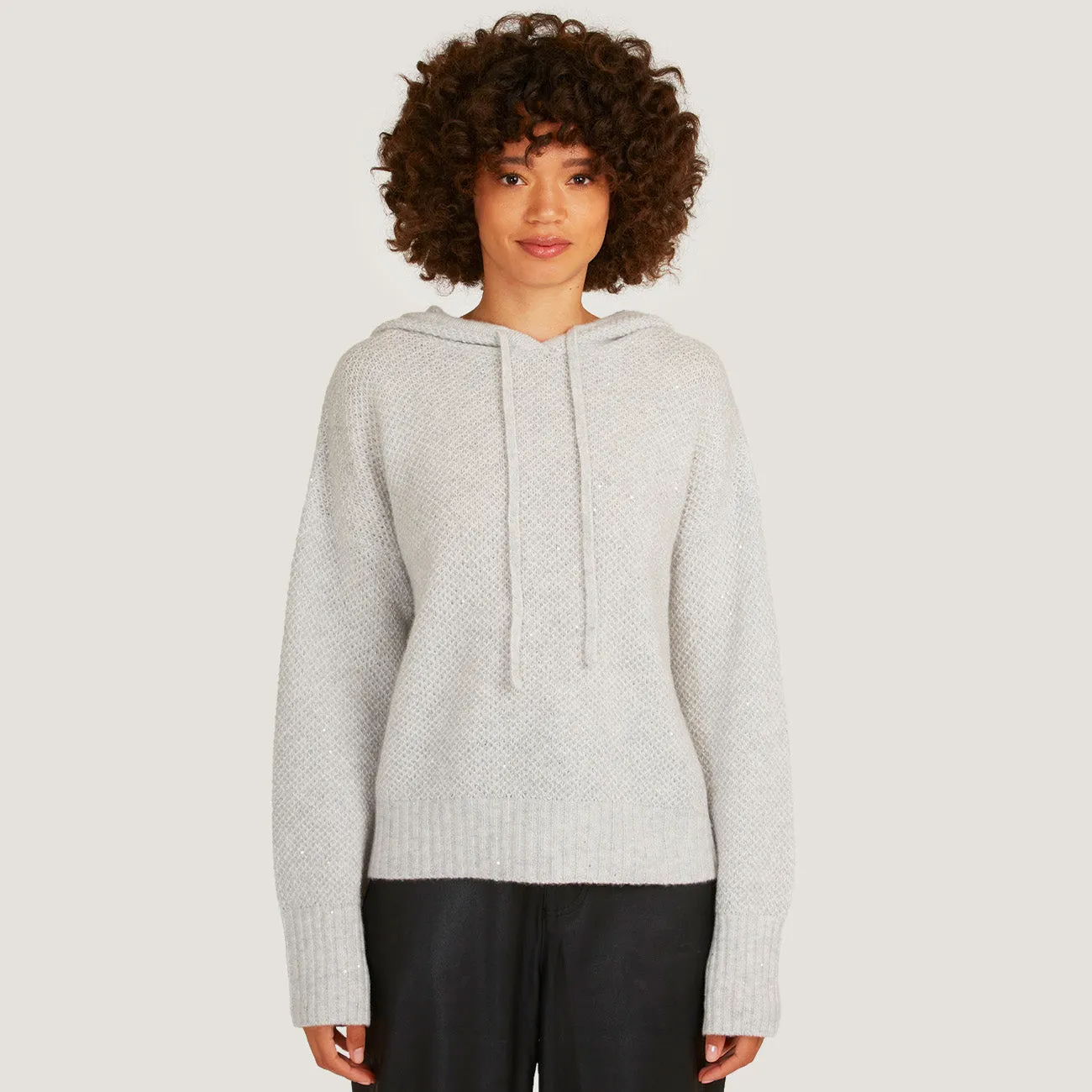 Sequin Honeycomb Hoodie in Polar sold by Autumn Cashmere product image thumbnail 3