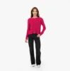 Distressed Scallop Shaker in Barbie sold by Autumn Cashmere