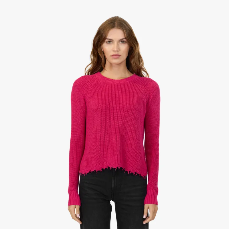 Distressed Scallop Shaker in Barbie sold by Autumn Cashmere