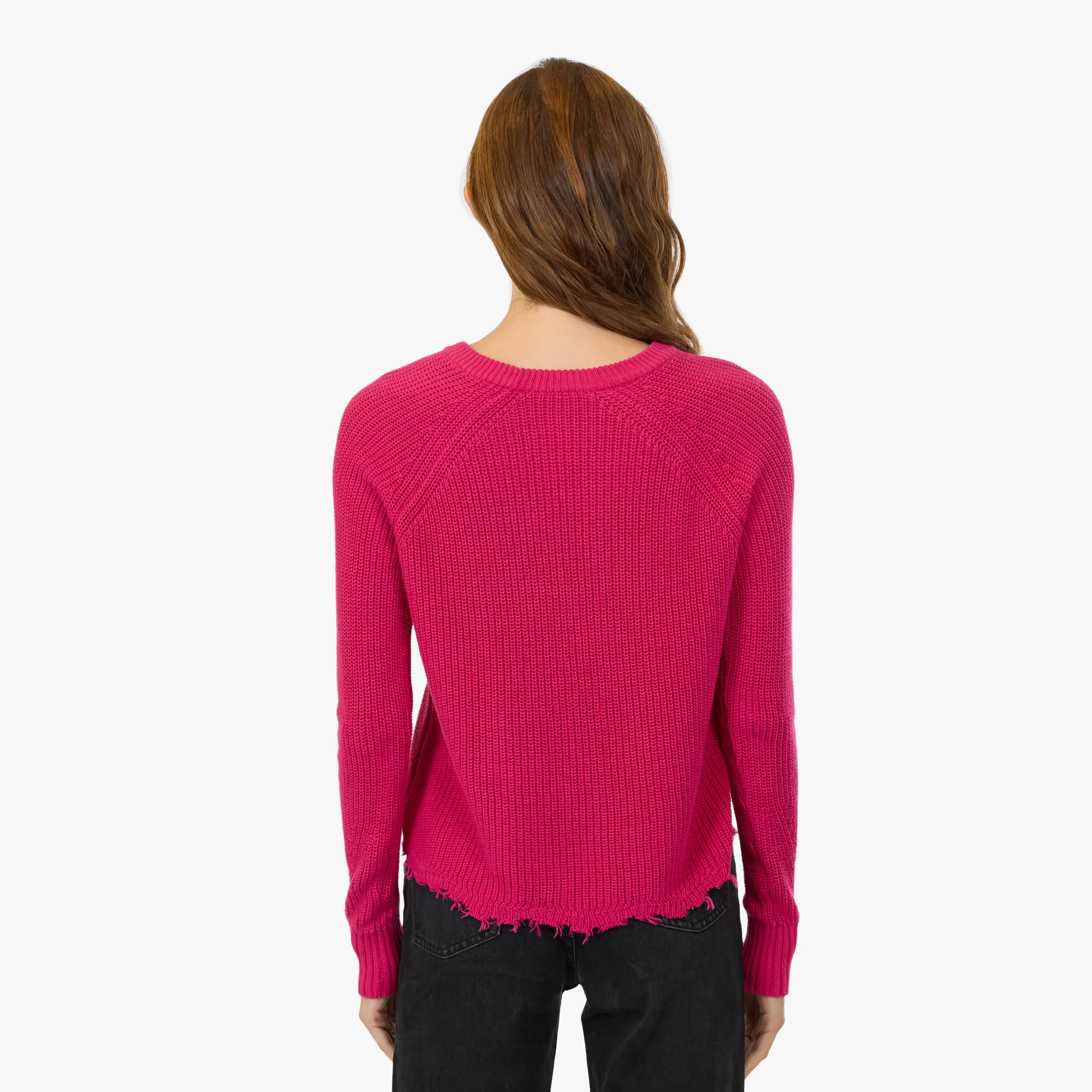 Distressed Scallop Shaker in Barbie sold by Autumn Cashmere product image thumbnail 4
