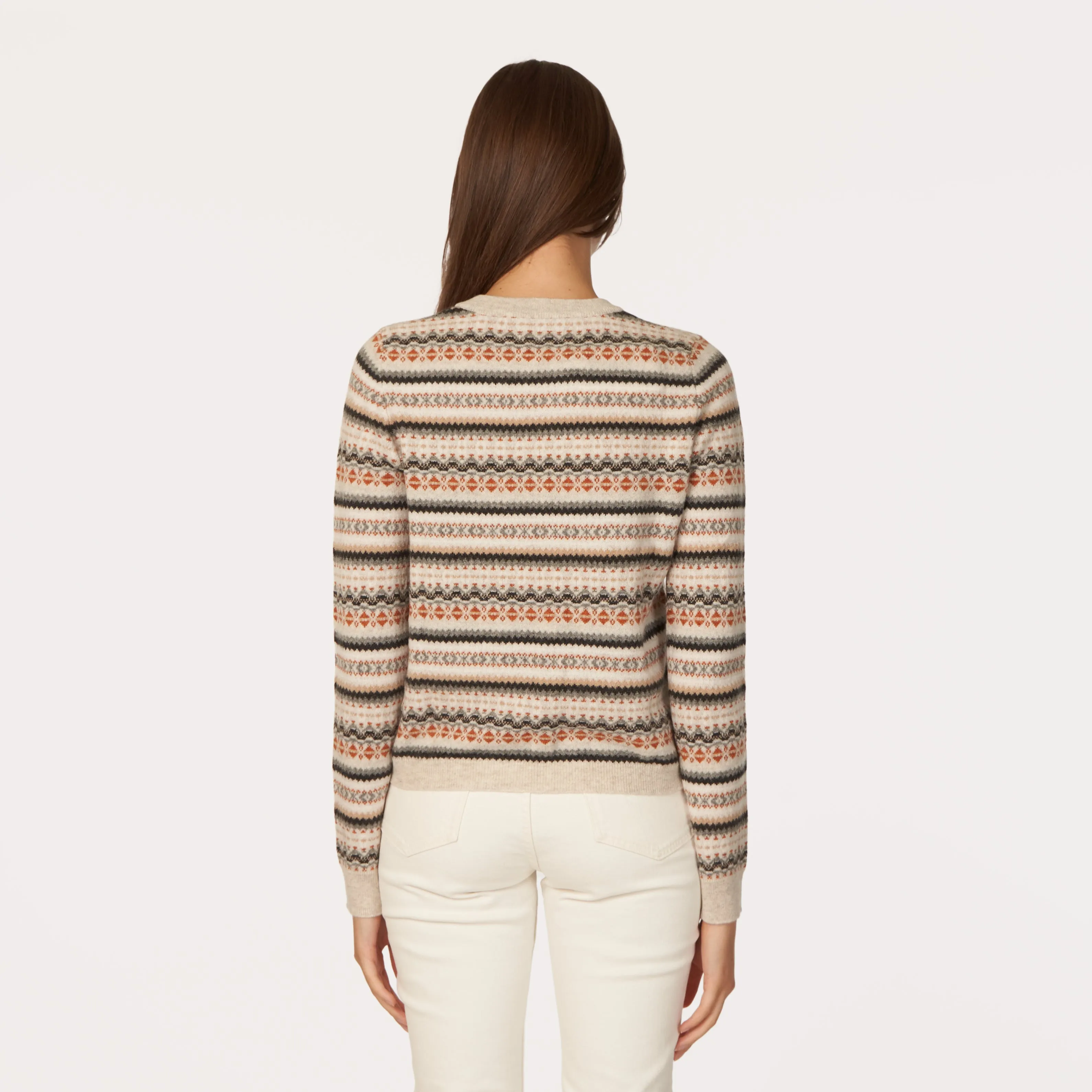 Fair Isle Crew in Neutral Combo sold by Autumn Cashmere product image thumbnail 3