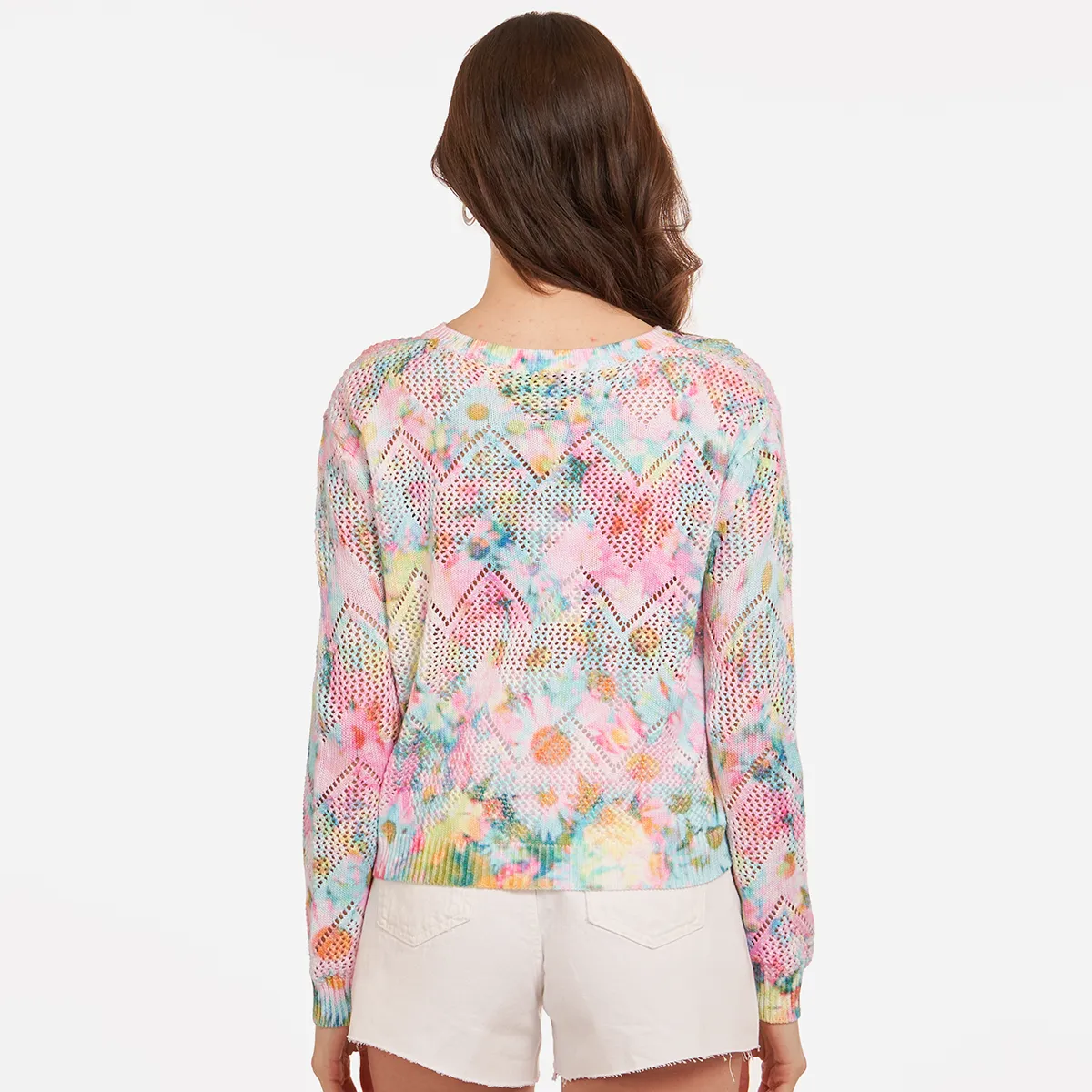 Pointelle Daisy Print Crew sold by Autumn Cashmere product image thumbnail 3