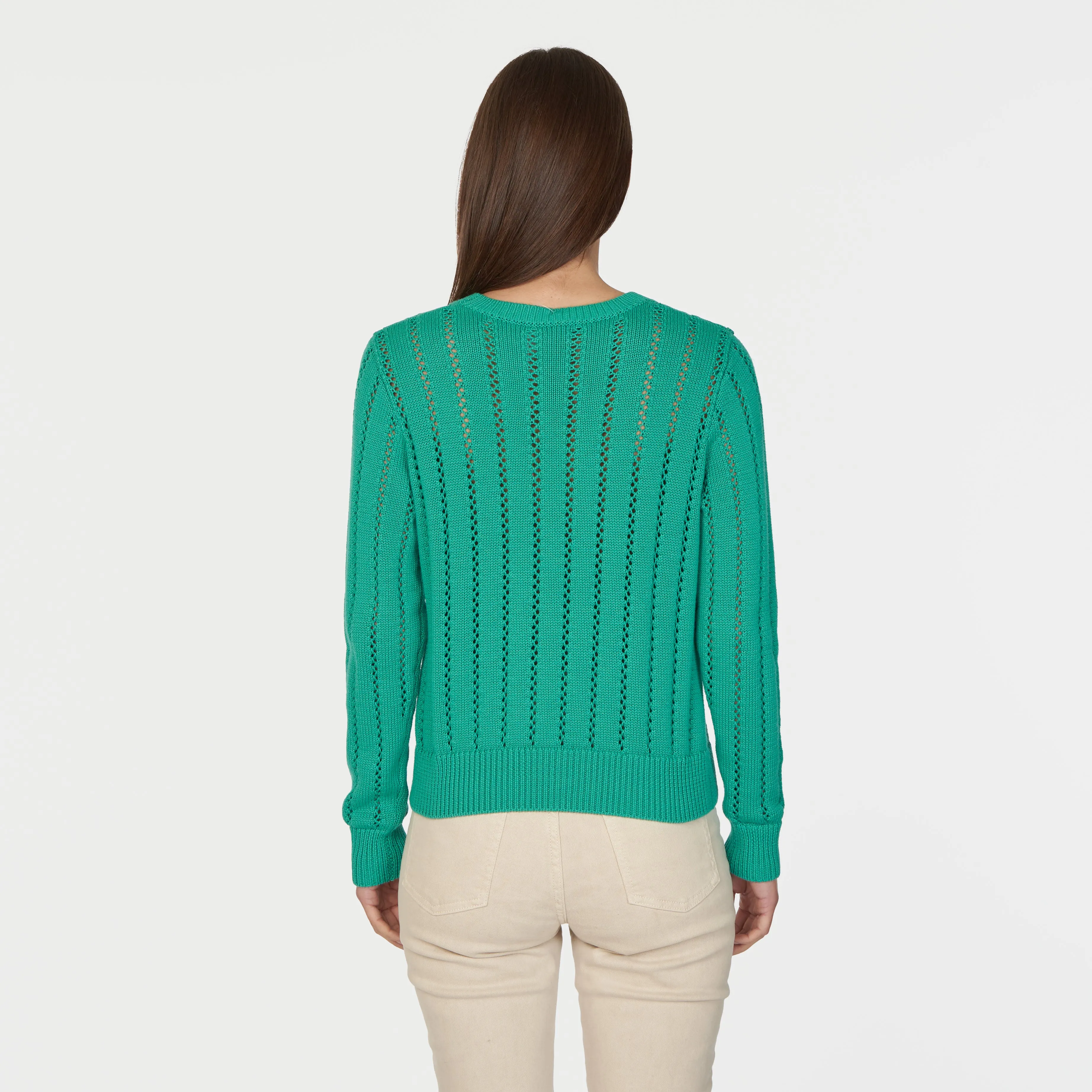 Pointelle Ladder Stitch Crew sold by Autumn Cashmere product image thumbnail 5