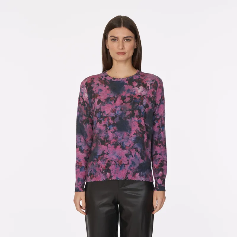 Floral Print Distressed Crew sold by Autumn Cashmere