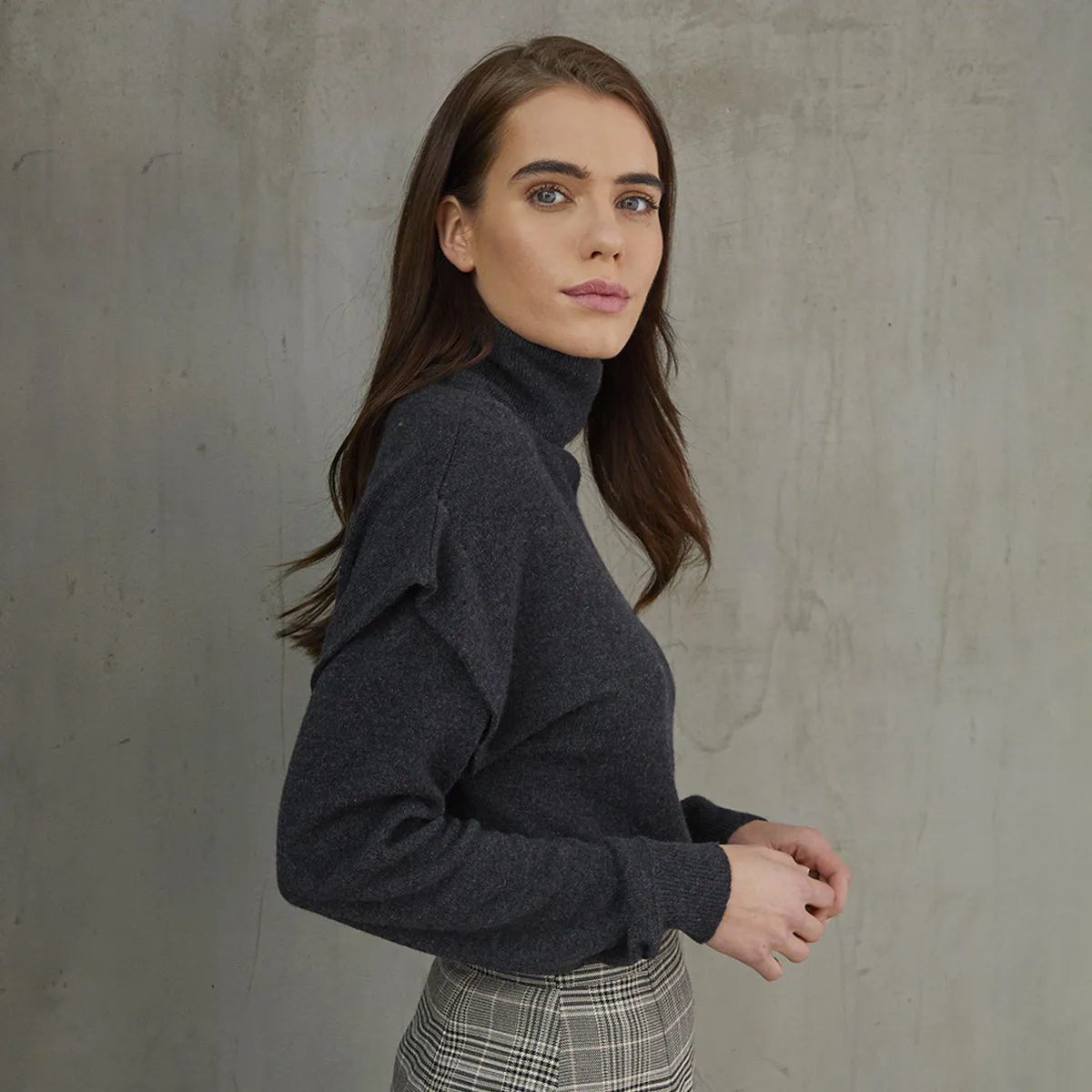 Flange Shoulder Turtleneck sold by Autumn Cashmere product image thumbnail 3