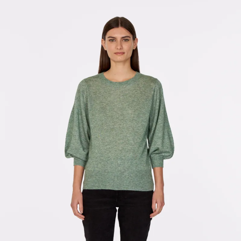 Puff 3/4 Sleeve Crew sold by Autumn Cashmere