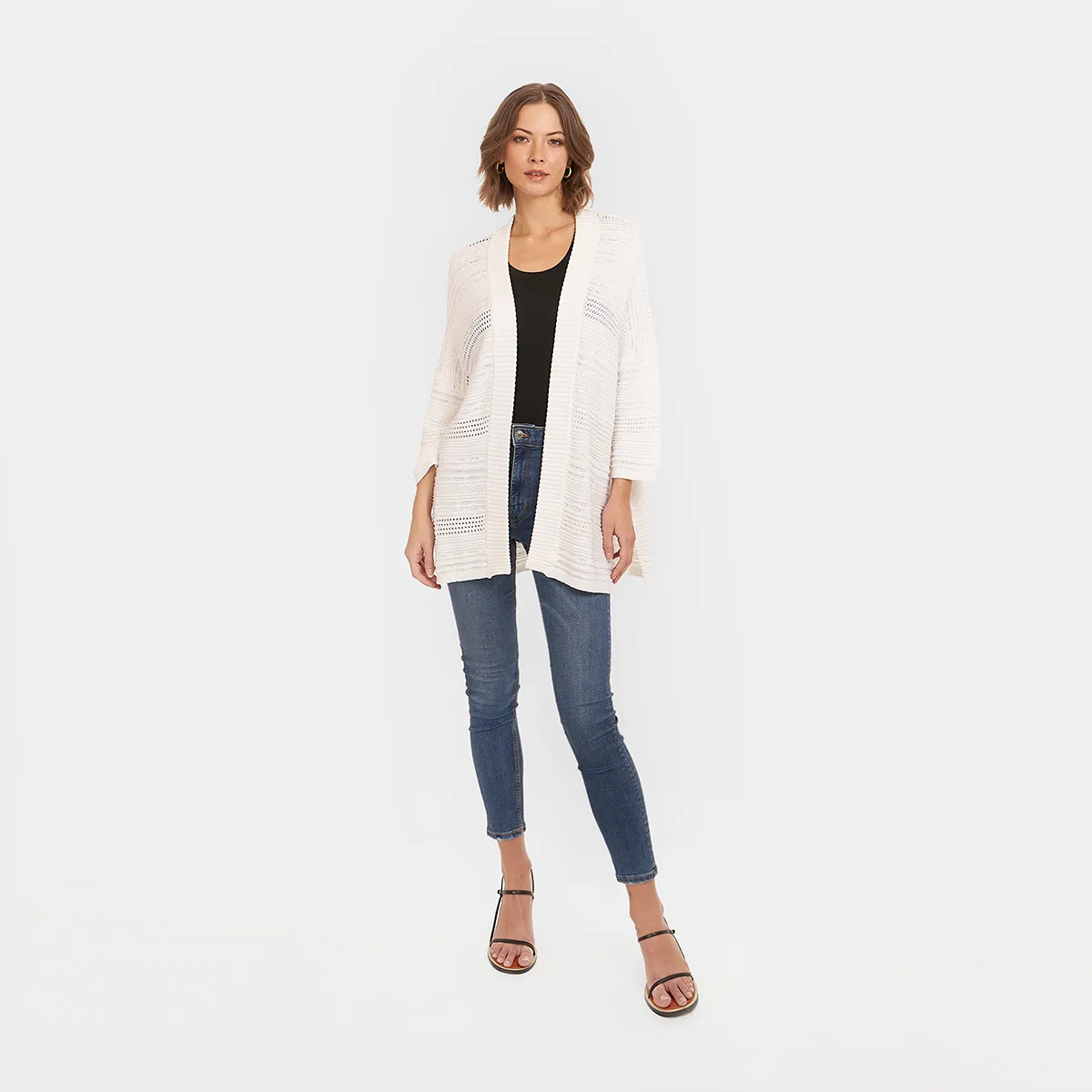 Open Stitch Beach Duster in White sold by Autumn Cashmere product image thumbnail 4