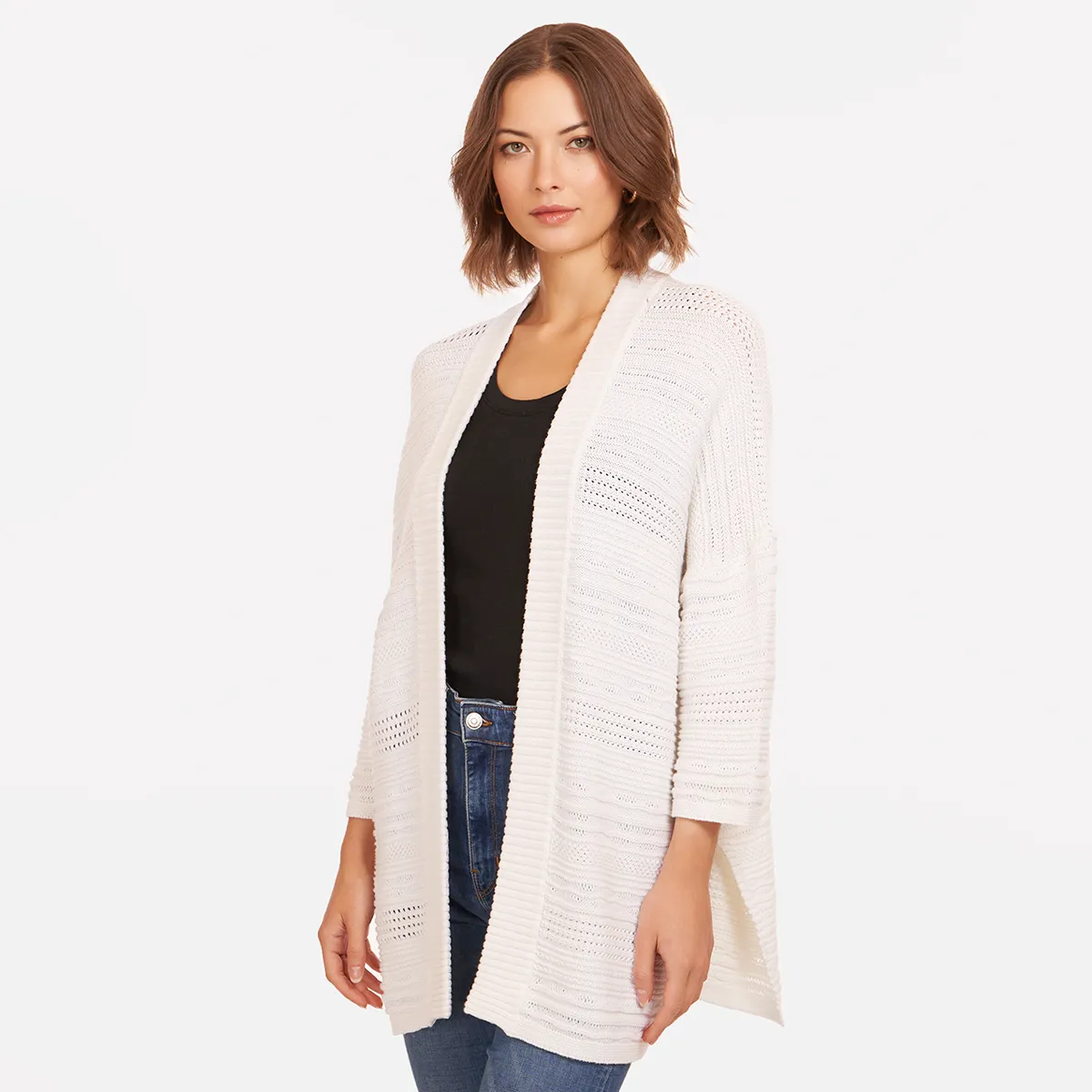 Open Stitch Beach Duster in White sold by Autumn Cashmere product image thumbnail 2