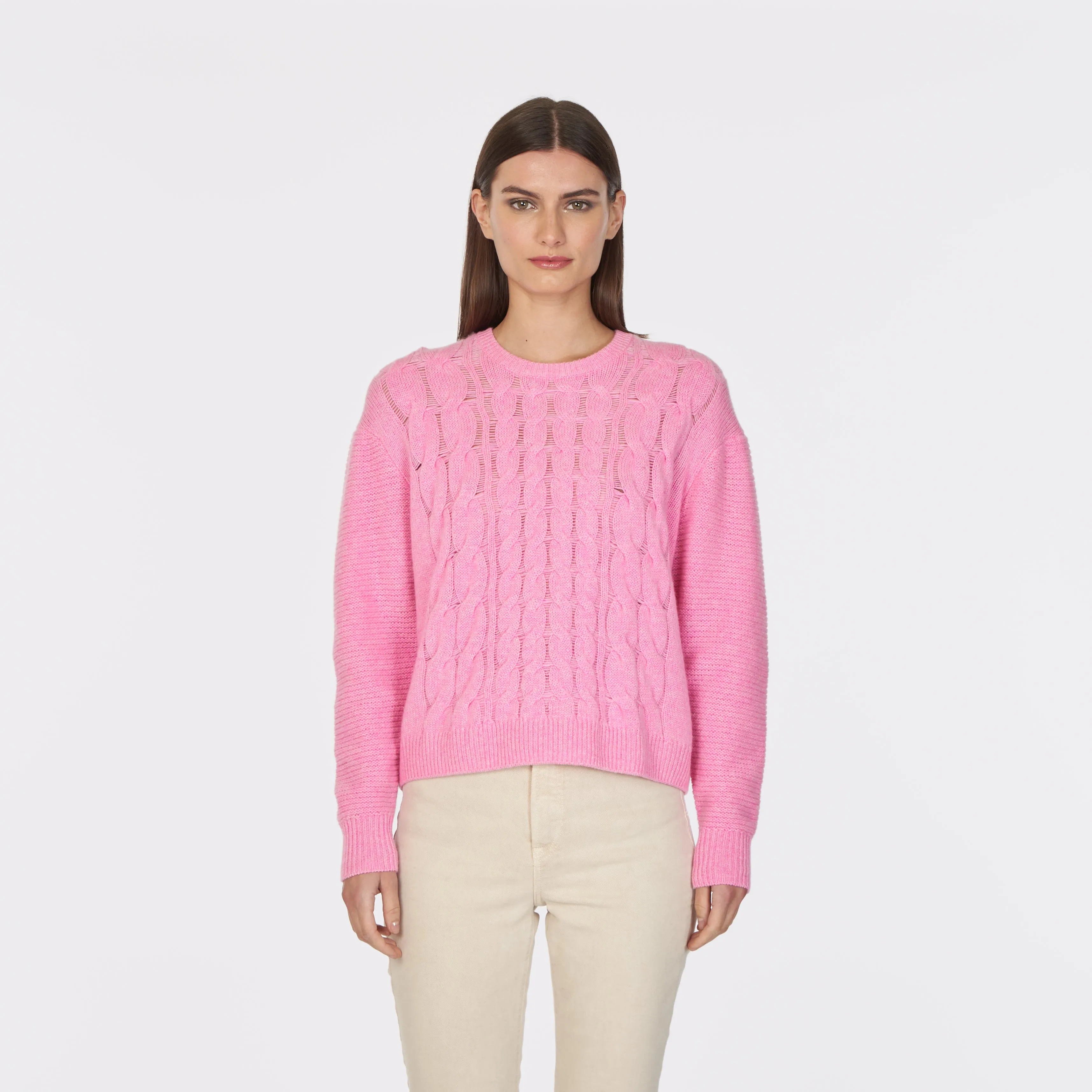 6 Ply Open Cable Crew sold by Autumn Cashmere product image thumbnail 2